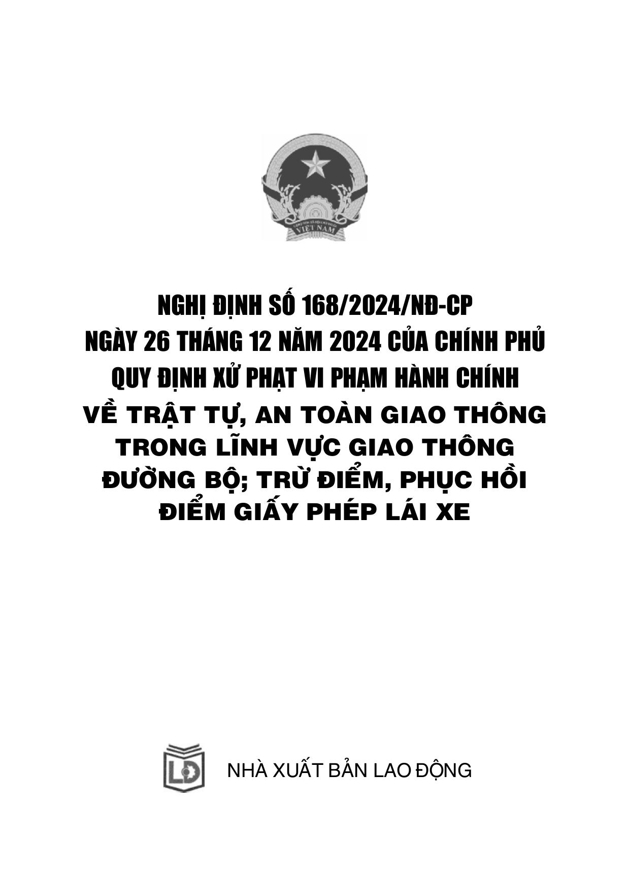 Nội dung sách Nghị định 168/2024/NĐ-CP trang 1