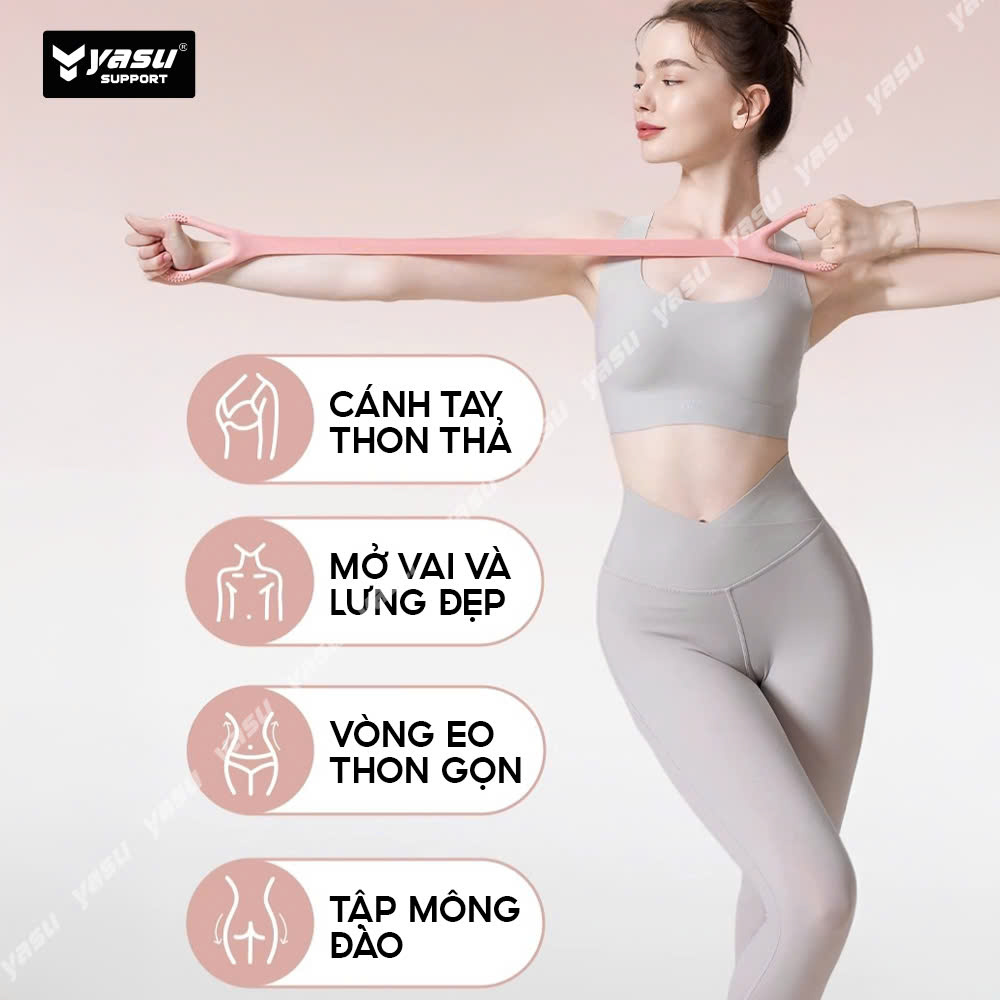 Mô tả Dây kéo tập tay gym YASU Dây Đàn Hồi Tập Tay Vai  dành cho Nữ - 3