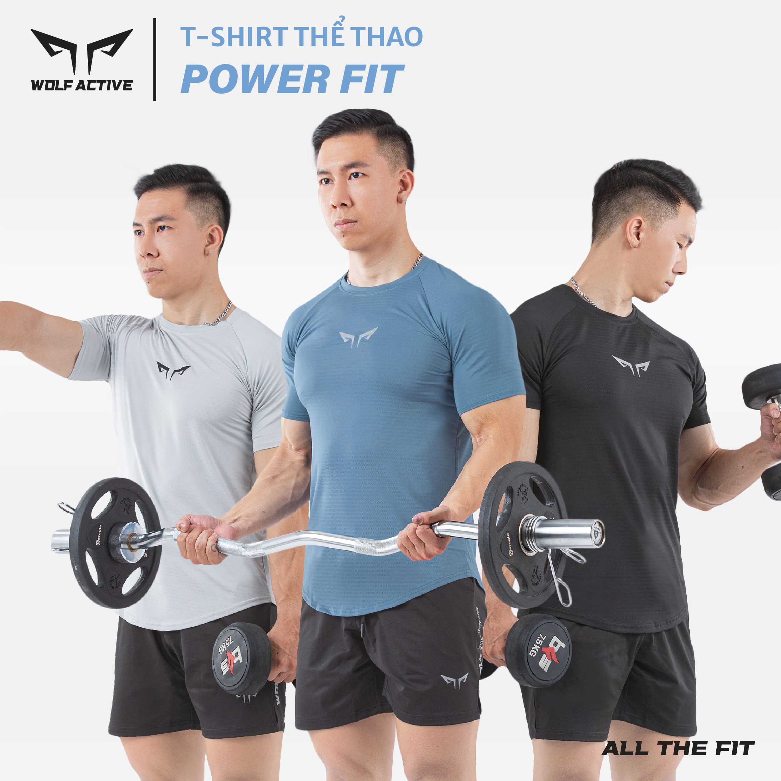 Áo thể thao nam màu xám