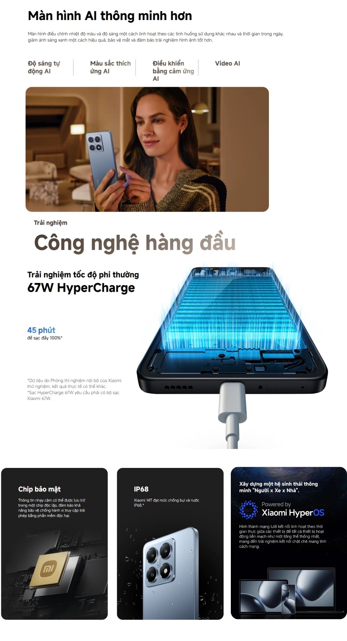 Mô tả Điện thoại thông minh Xiaomi 14T (12+512GB) | Cảm biến ảnh Sony IMX906 | MD 8300 | Pin 5000mAh - 11