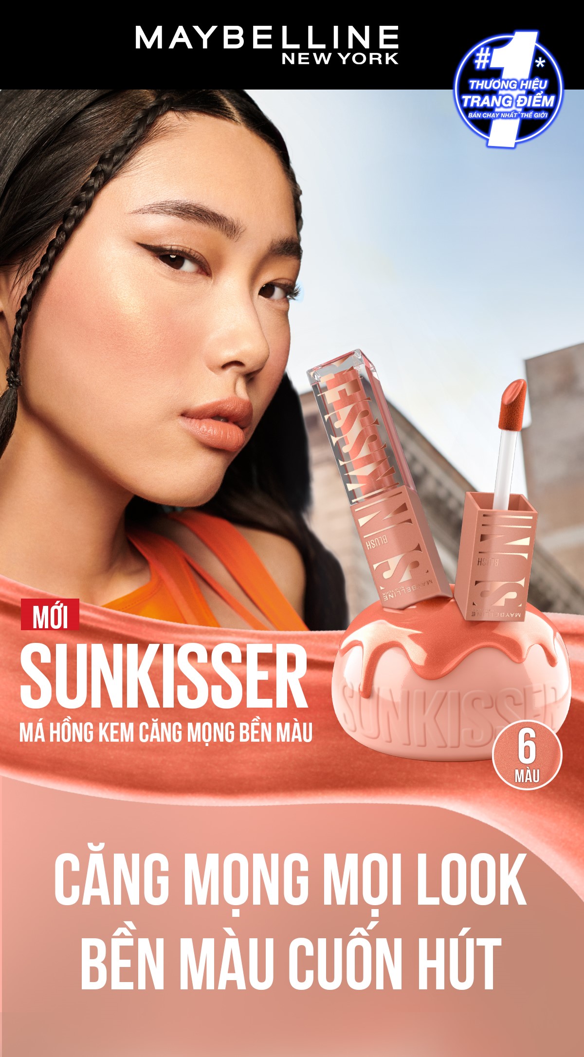 Mô tả Má Hồng Kem Sunkisser Căng Mọng Bền Màu 12H Maybelline New York 4.7ml - 1