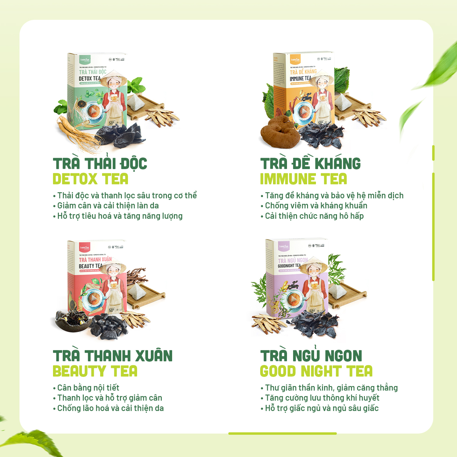 Mô tả Trà đề kháng Dalahouse hộp 20 gói x 2.5g tăng cường miễn dịch tăng sức đề kháng - 3