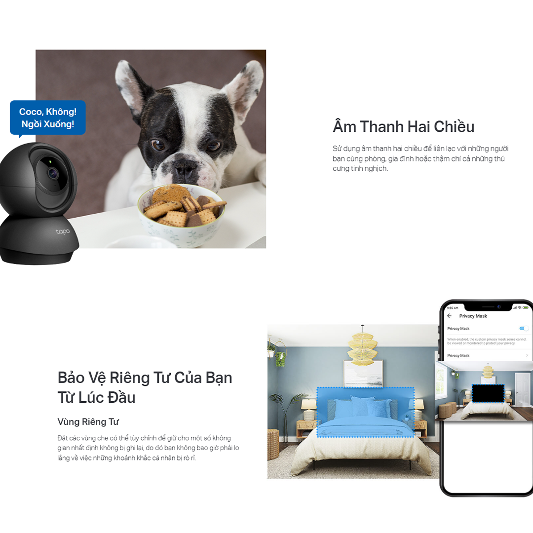 Mô tả Camera Wifi TP-Link Tapo C211 Độ Phân Giải 3MP 2K UHD Quay/Quét 360°, Camera An Ninh Gia Đình - 2