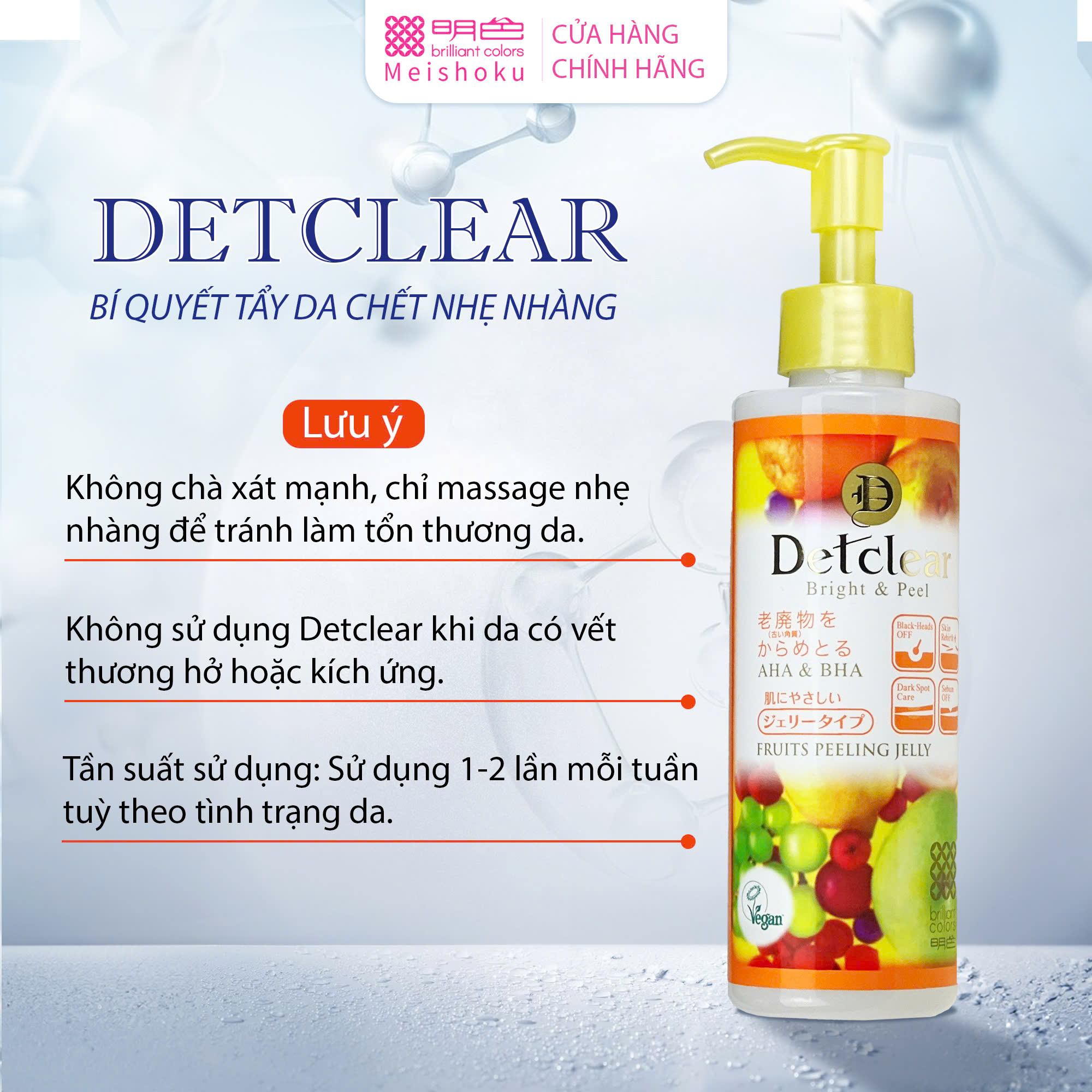 Mô tả Combo 2 Chai Tẩy Tế Bào Chết Da Mặt MEISHOKU Detclear AHA BHA 180ml [HSD 20.07.2026] - 7