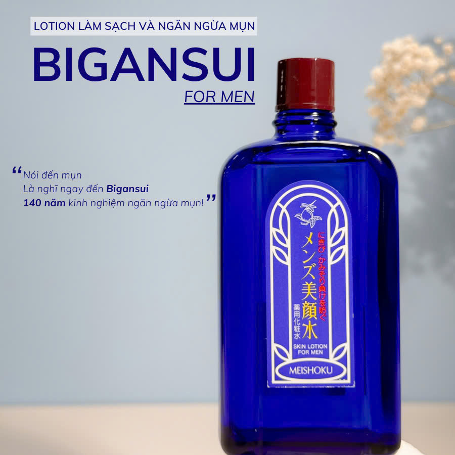 Mô tả Nước Hoa Hồng Làm Sạch Và Ngăn Ngừa Mụn Cho Nam MEISHOKU Bigansui For Men Lotion 90ML - 2