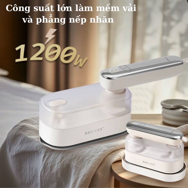 Mô tả Bàn ủi hơi nước cầm tay SOKANY SK-11045 công suất lớn 1200W, là siêu phẳng, siêu nhanh, nhỏ gọn tiện lợi cho cả gia đình - 1