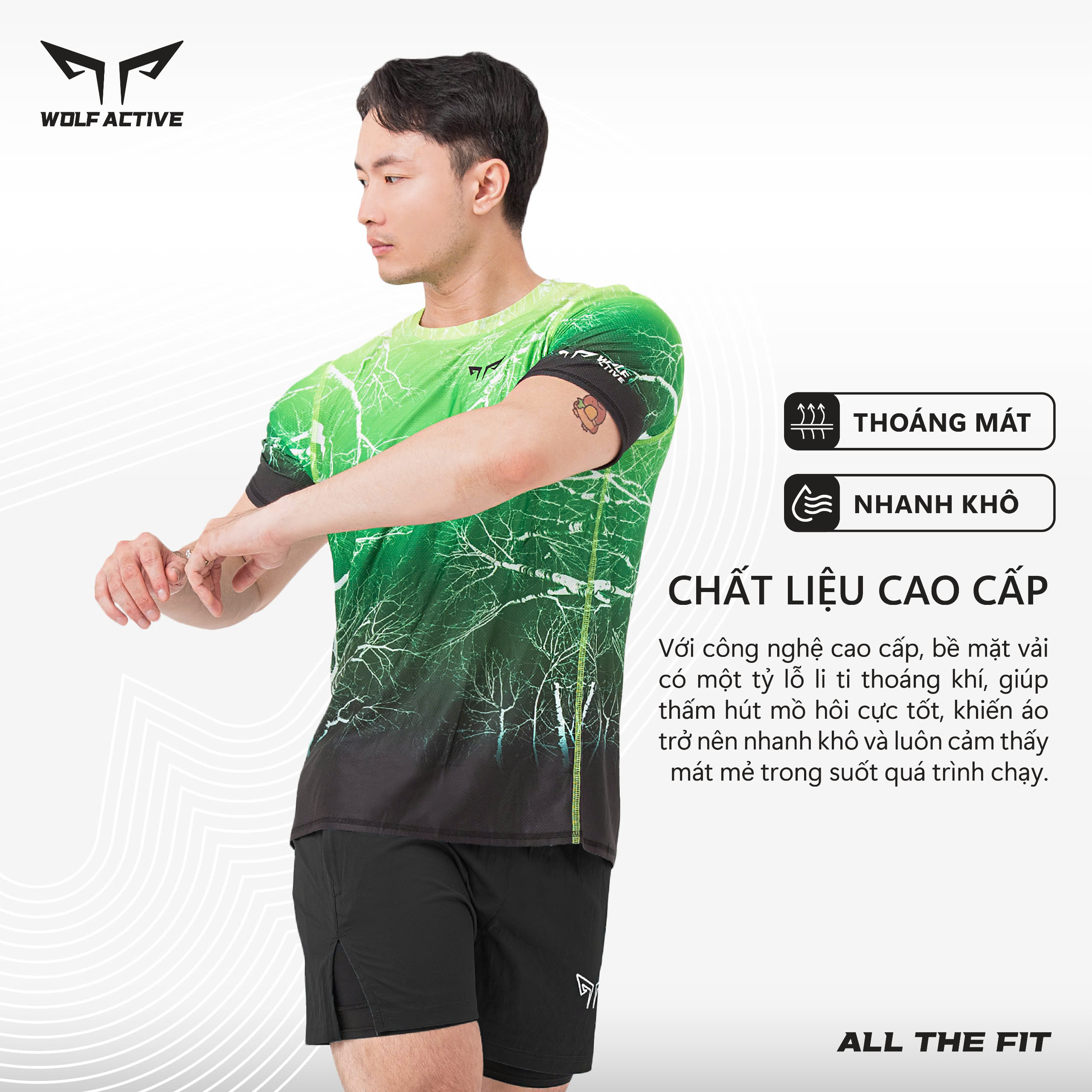 Áo thể thao chất vải nhẹ