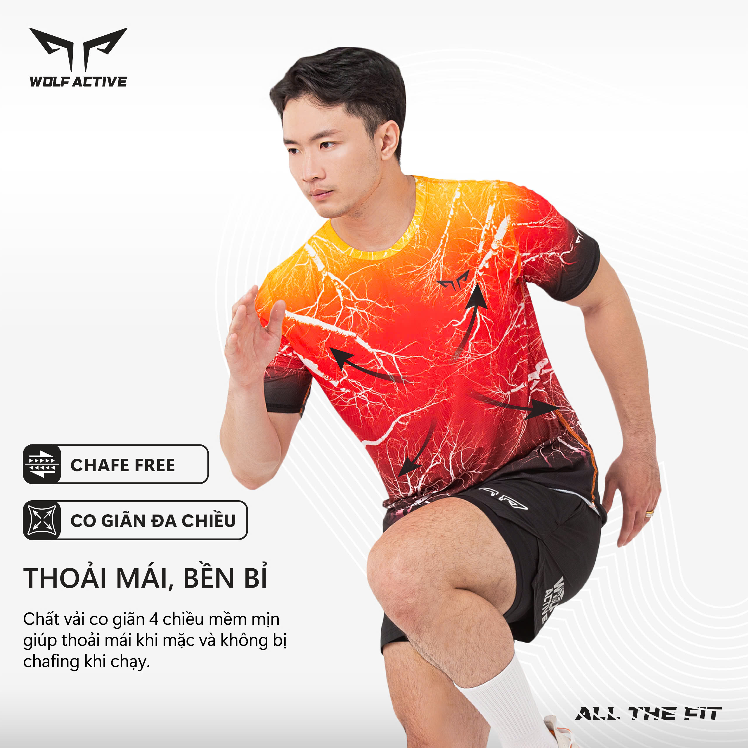 Áo thể thao co giãn 4 chiều