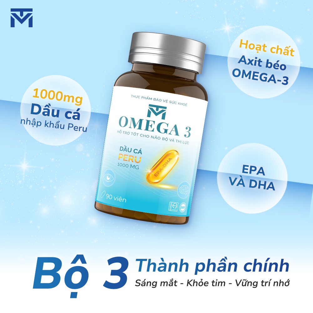 Mô tả Viên uống dầu cá VTM OMEGA 3 tăng cường thị lực, bảo vệ tim mạch - lọ 90 viên - 4