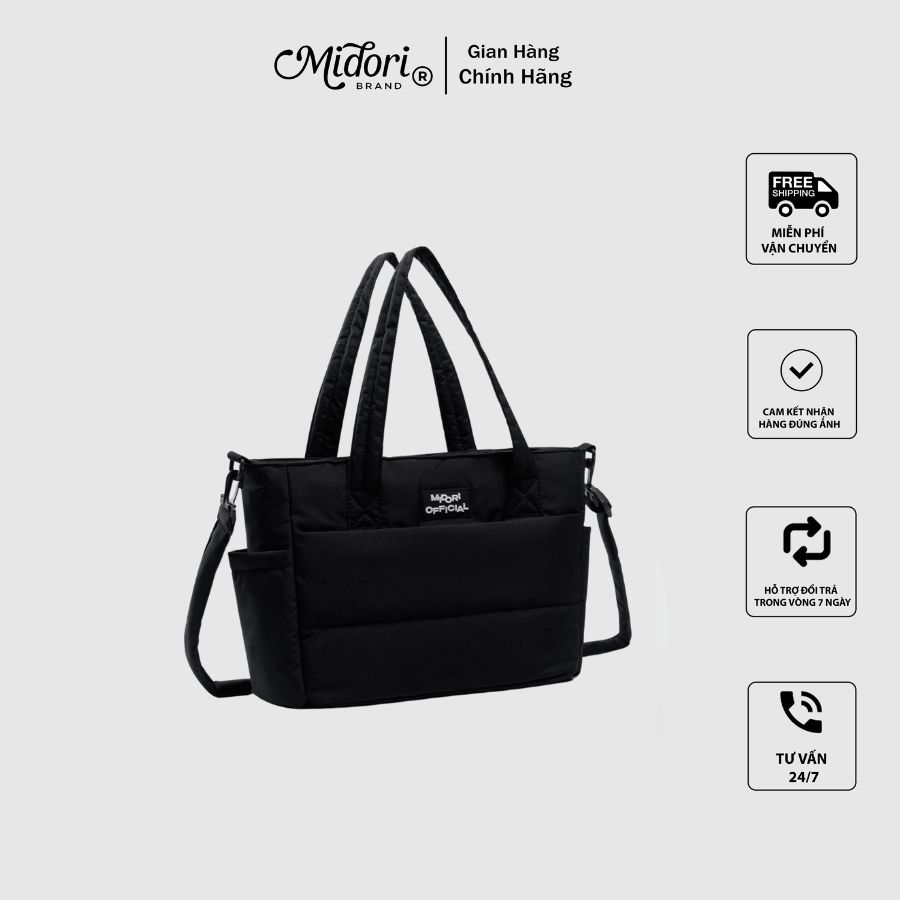 Mô tả Túi Đeo Chéo Tote Phao Chần Bông SMART Phong Cách Hàn Quốc Đi Học Công Sở | Local Brand M STUDIO - 1