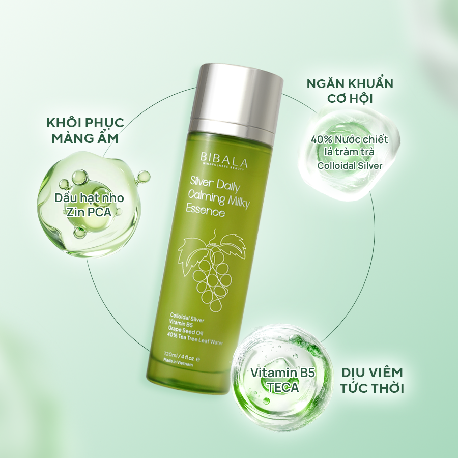 Mô tả Sữa dưỡng keo bạc phục hồi, ngăn ngừa hại khuẩn cho da tổn thương, nhạy cảm 120ML SILVER DAILY CALMING MILKY ESSEN - 1