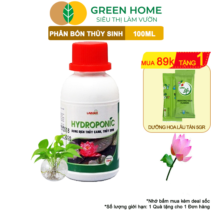 Dung dịch thủy canh Greenhome Lavamix 100ml