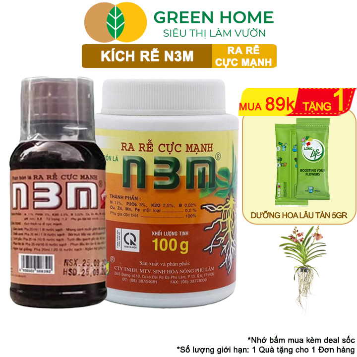 Phân Bón Lá Greenhome N3M 100gr