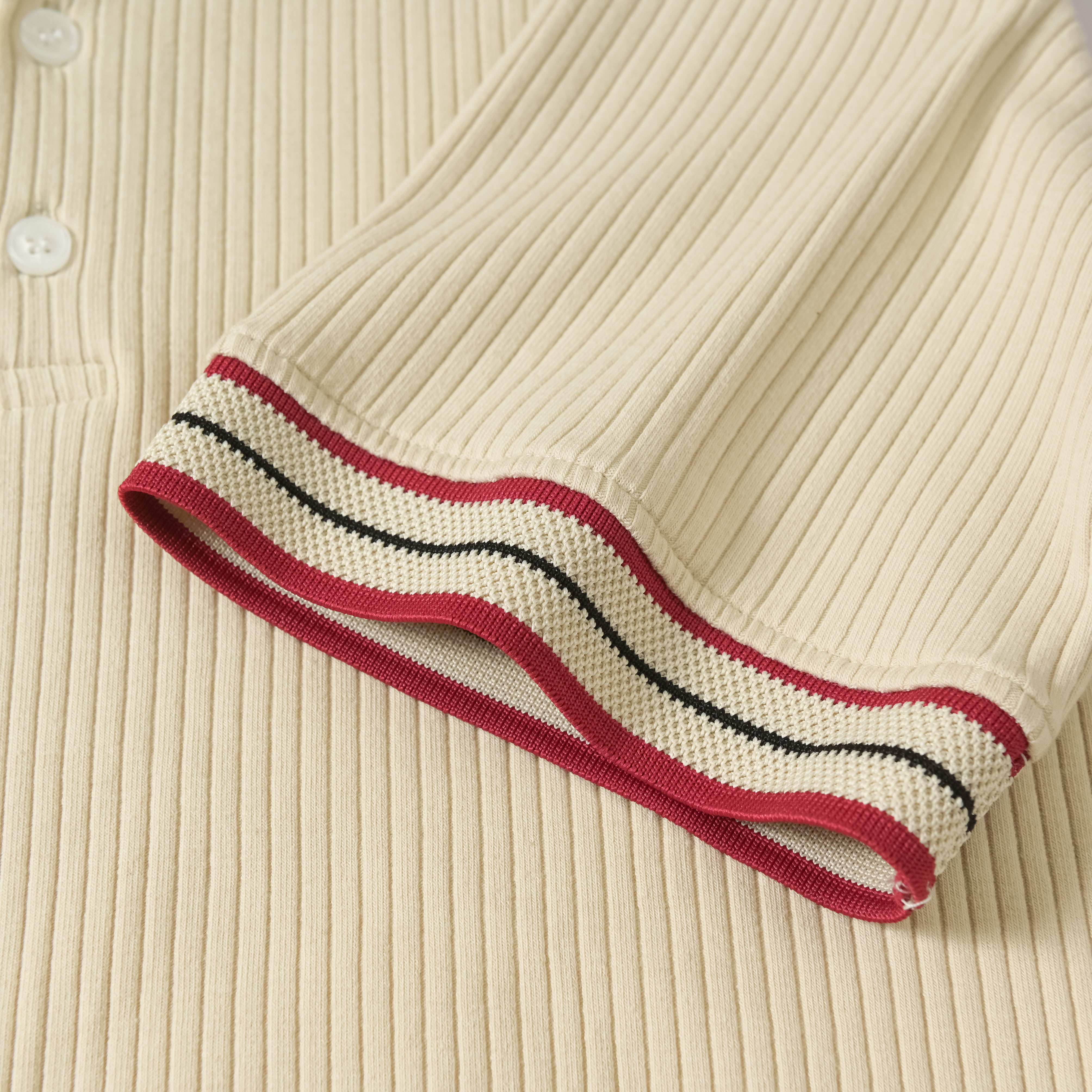 Mô tả Áo polo nam VISTRA vải thun gân RIB dày dặn, co dãn tốt, đứng form, che khuyết điểm - HUSSIO - 4