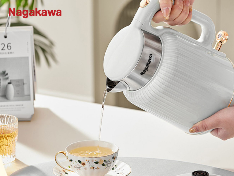 Mô tả Ấm siêu tốc 1.7L Nagakawa NKT2668, Thân ấm 2 lớp nhựa cao cấp & inox 304, Rơ le kép an toàn, tự ngắt khi nước sôi - 6