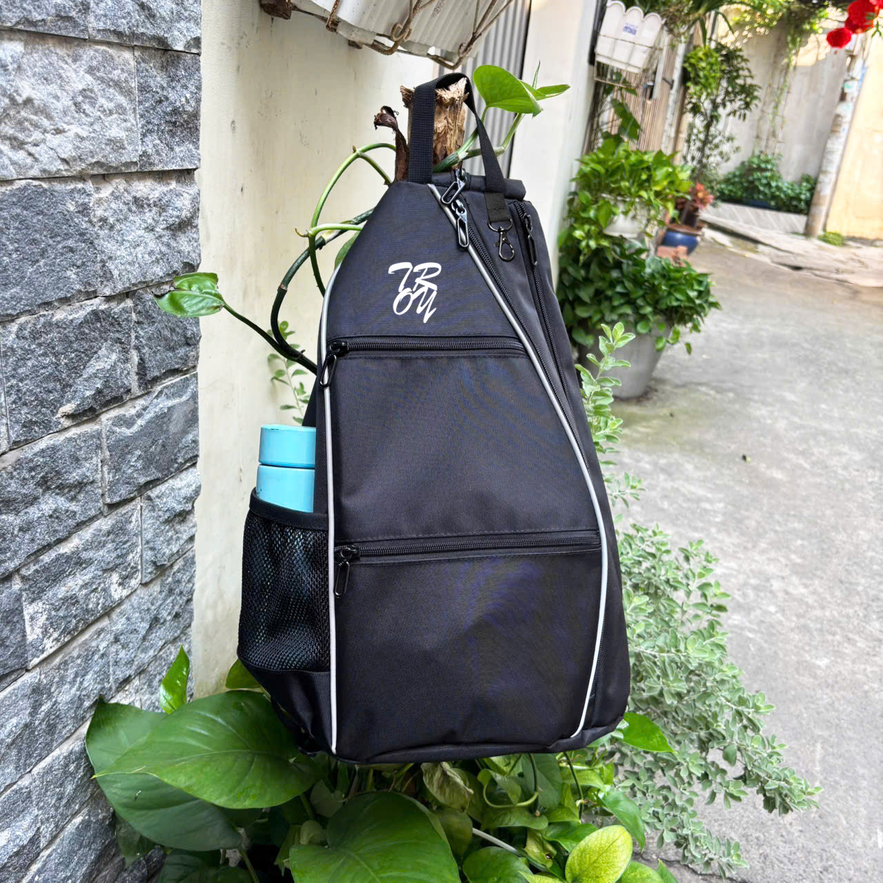 Mô tả Balo thể thao đựng vợt TROY Pickleball, cầu lông, Tennis, vải bố chống thấm, size 45 x 33 x 18cm - 9
