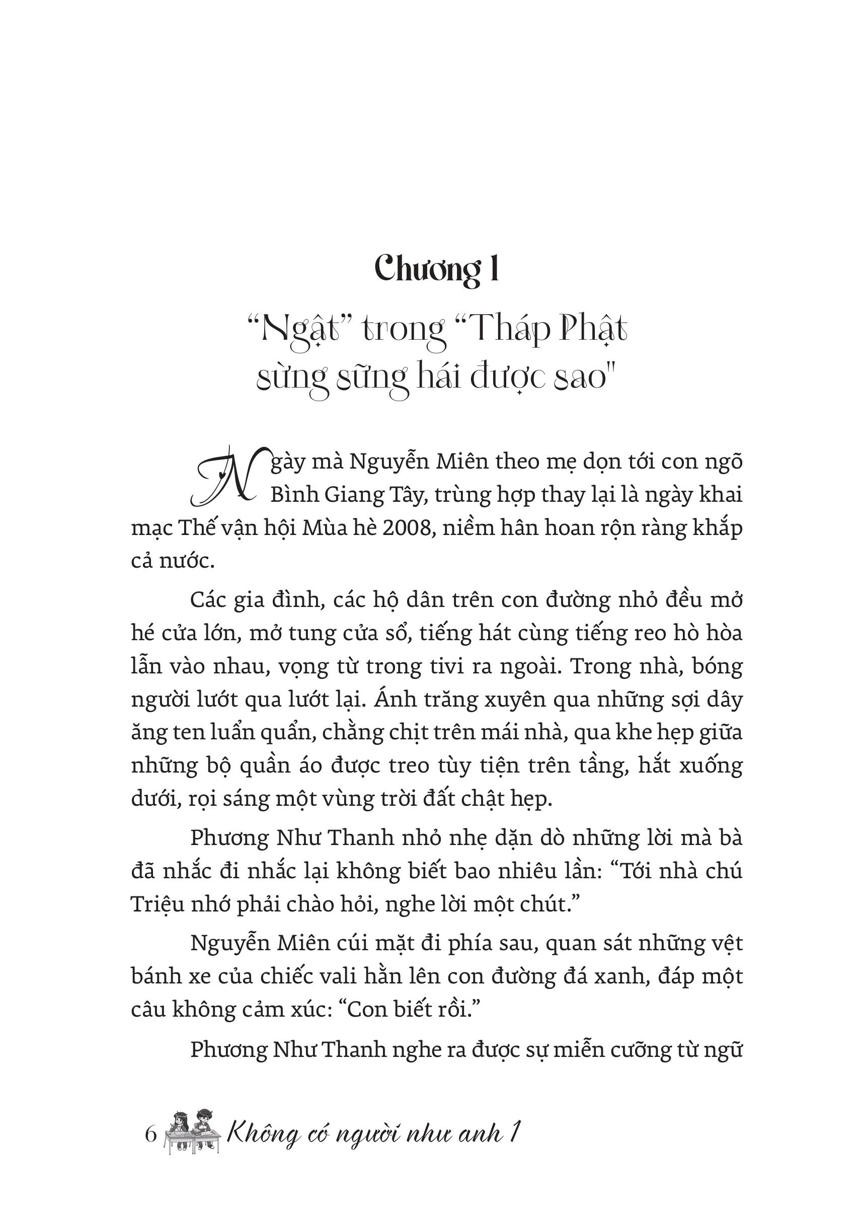 Mô tả Sách Tiểu Thuyết Trung Quốc - Bộ 2 Tập Không có người như anh - Tuế Kiến (Sách Ngôn Tình) - 2