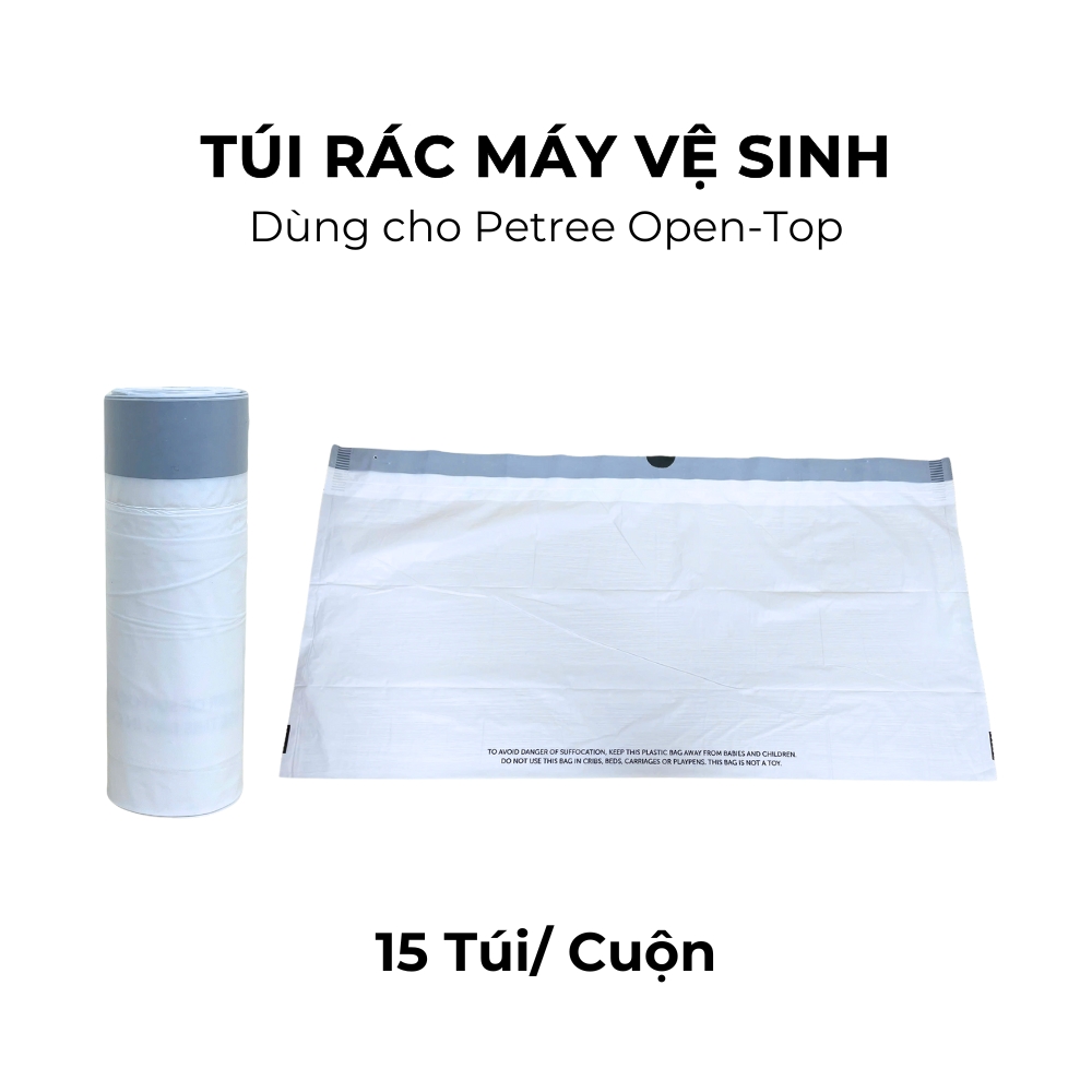 Mô tả Túi Rác Máy Dọn Vệ Sinh Tự Động Cho Mèo PETREE Open Top Size To - 2