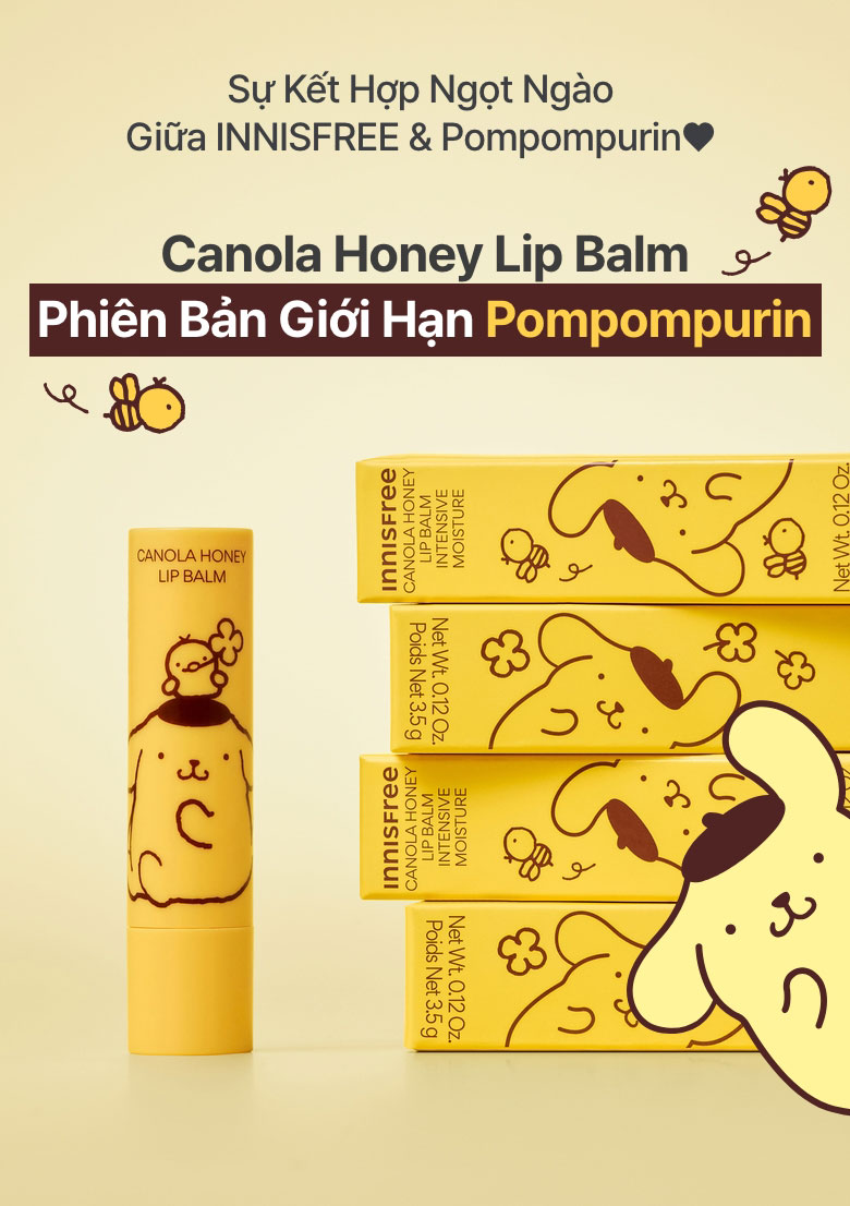 Mô tả Son dưỡng ẩm không màu innisfree Canola Honey Lip Balm 3.5g - 1