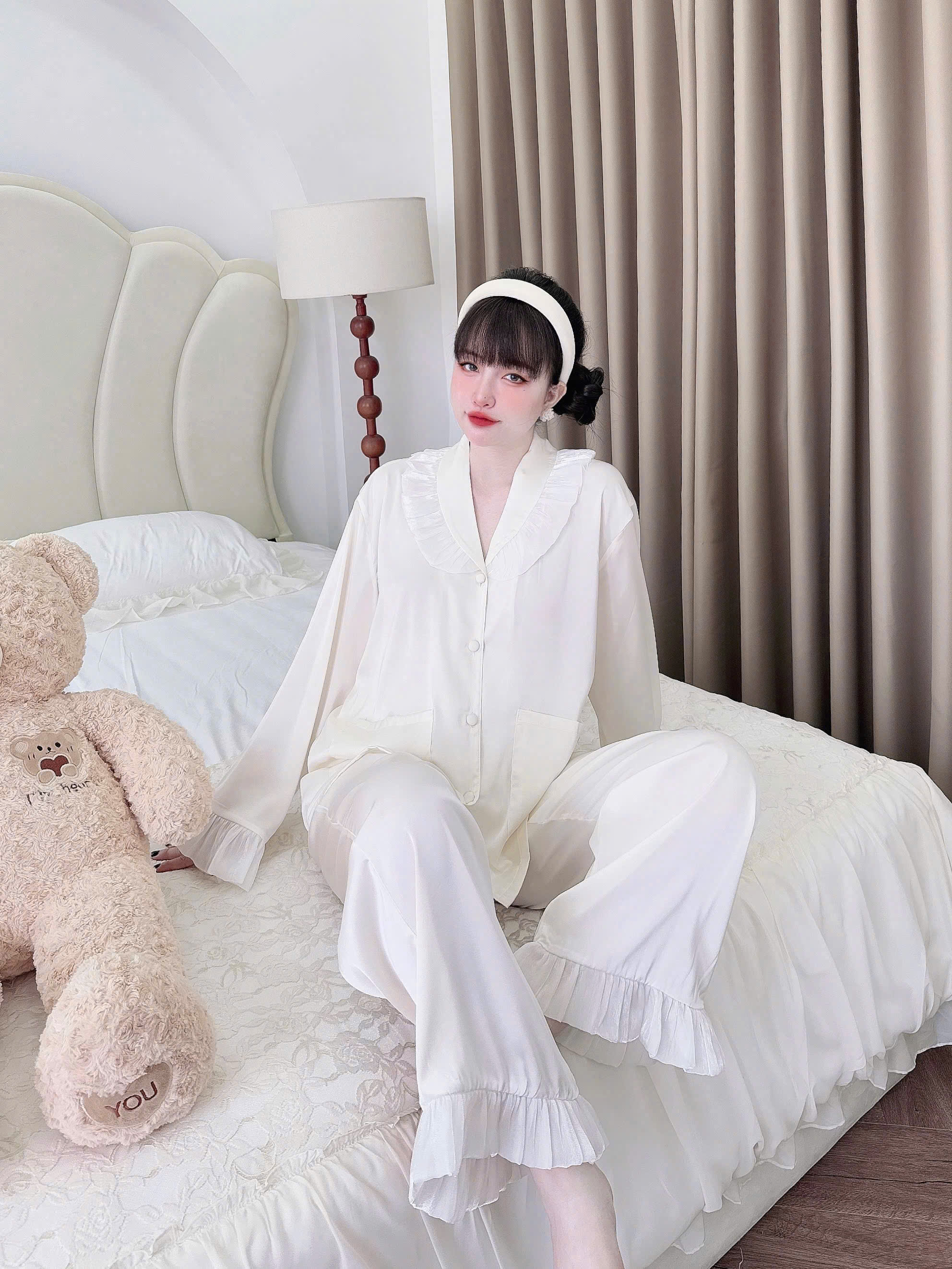 Bộ Ngủ Nữ Pijama Bigsize SOJUN Lụa Latin