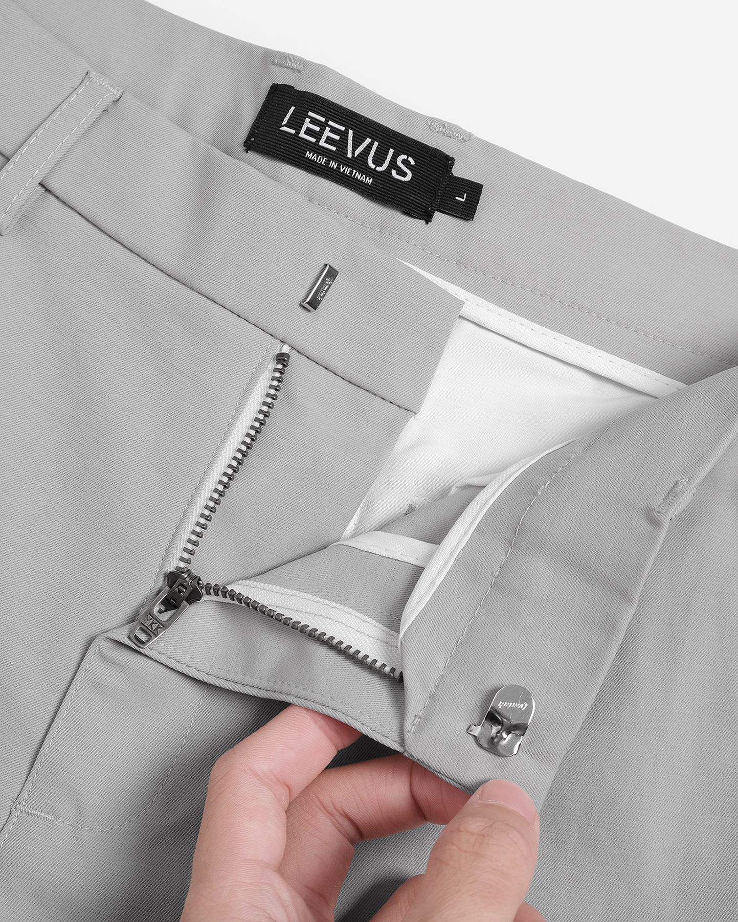 Mô tả Quần Dài Stretch Chinos chất liệu Khaki Poplin mịn mỏng thanh lịch và tinh tế LEEVUS QD05 - 4