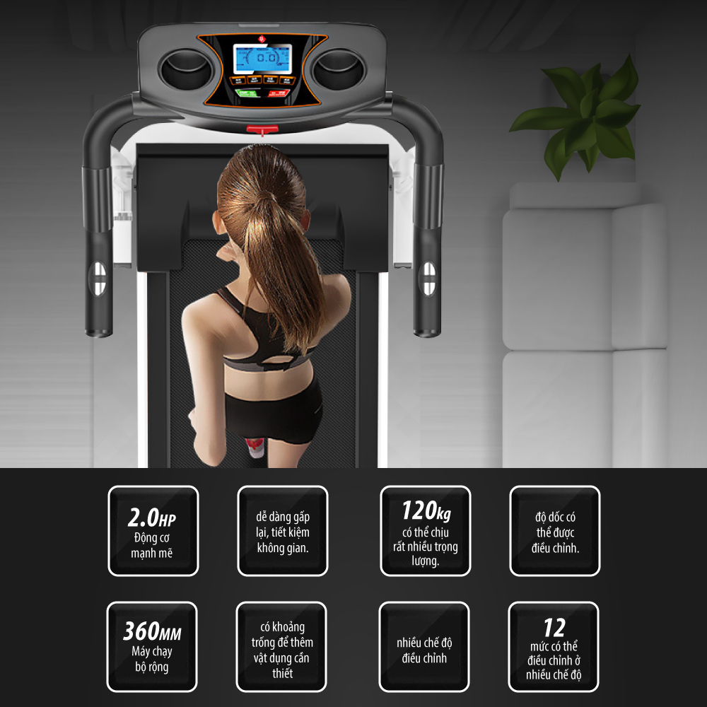Mô tả BG - Máy chạy bộ TREADMILL thiết kế đẹp mắt, ưu việt & đầy tiện ích mẫu mới ưa chuộng - 2