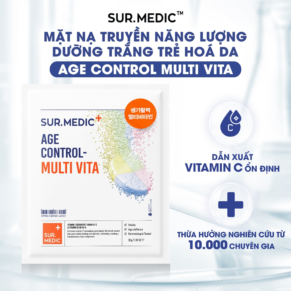 Mô tả Bộ Đôi Nước Thần + 1 Hộp Mask Hỗ Trợ Dưỡng Trắng Và Hỗ Trợ Chống Lão Hoá Da Surmedic 420ml - 8