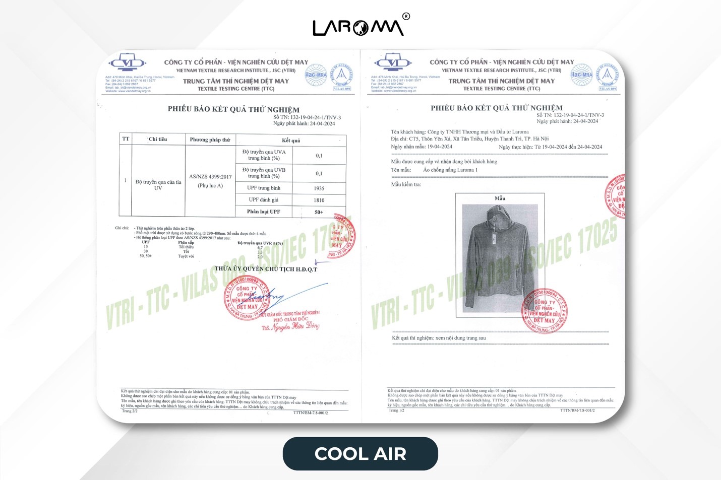 Mô tả Choàng Chống Nắng Nữ Coolair Laroma| UPF50+ | Vải Thơm | Làm Mát | Thời Trang | Đa Dụng - 1