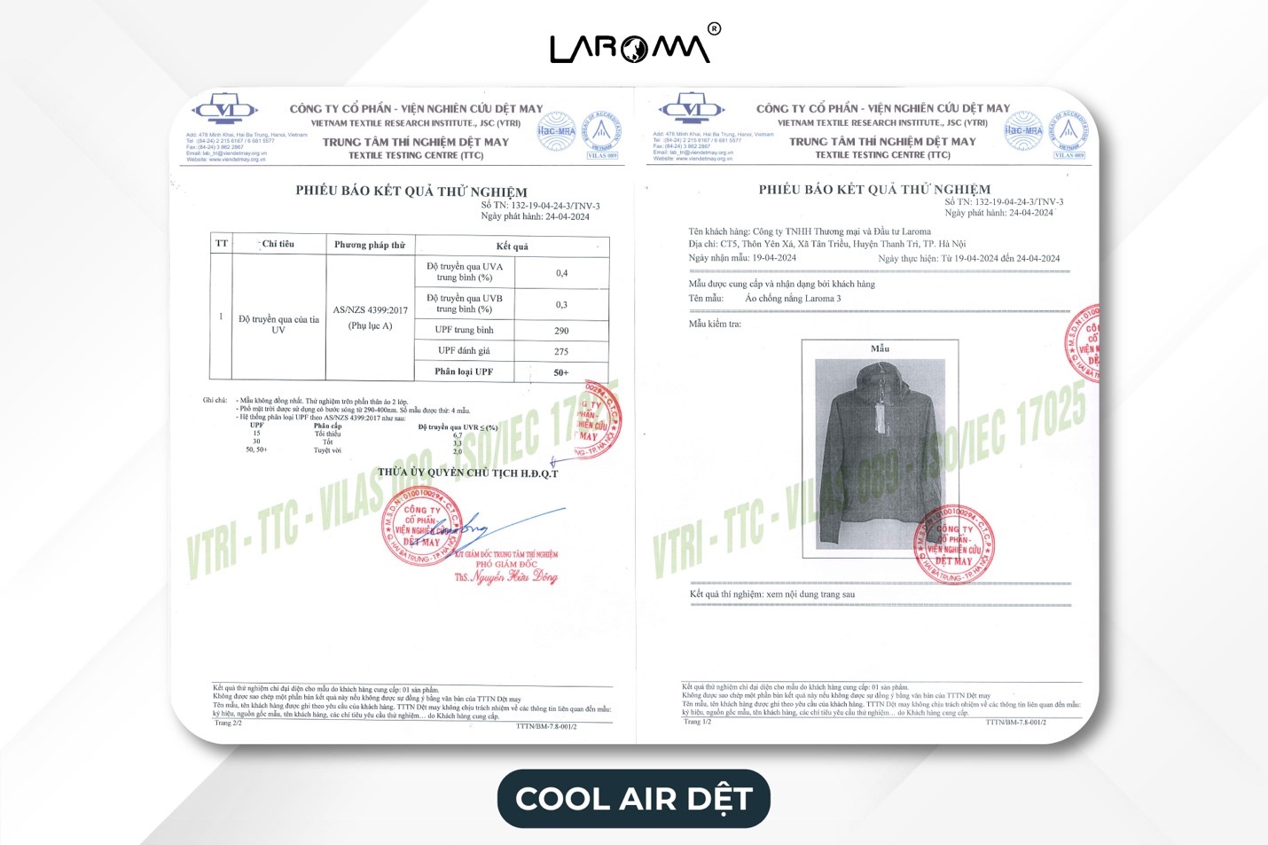 Mô tả Choàng Chống Nắng Nữ 2 Lớp Dệt Laroma| UPF50+ | Vải Thơm |Làm Mát | Thời Trang | Đa Dụng - 1