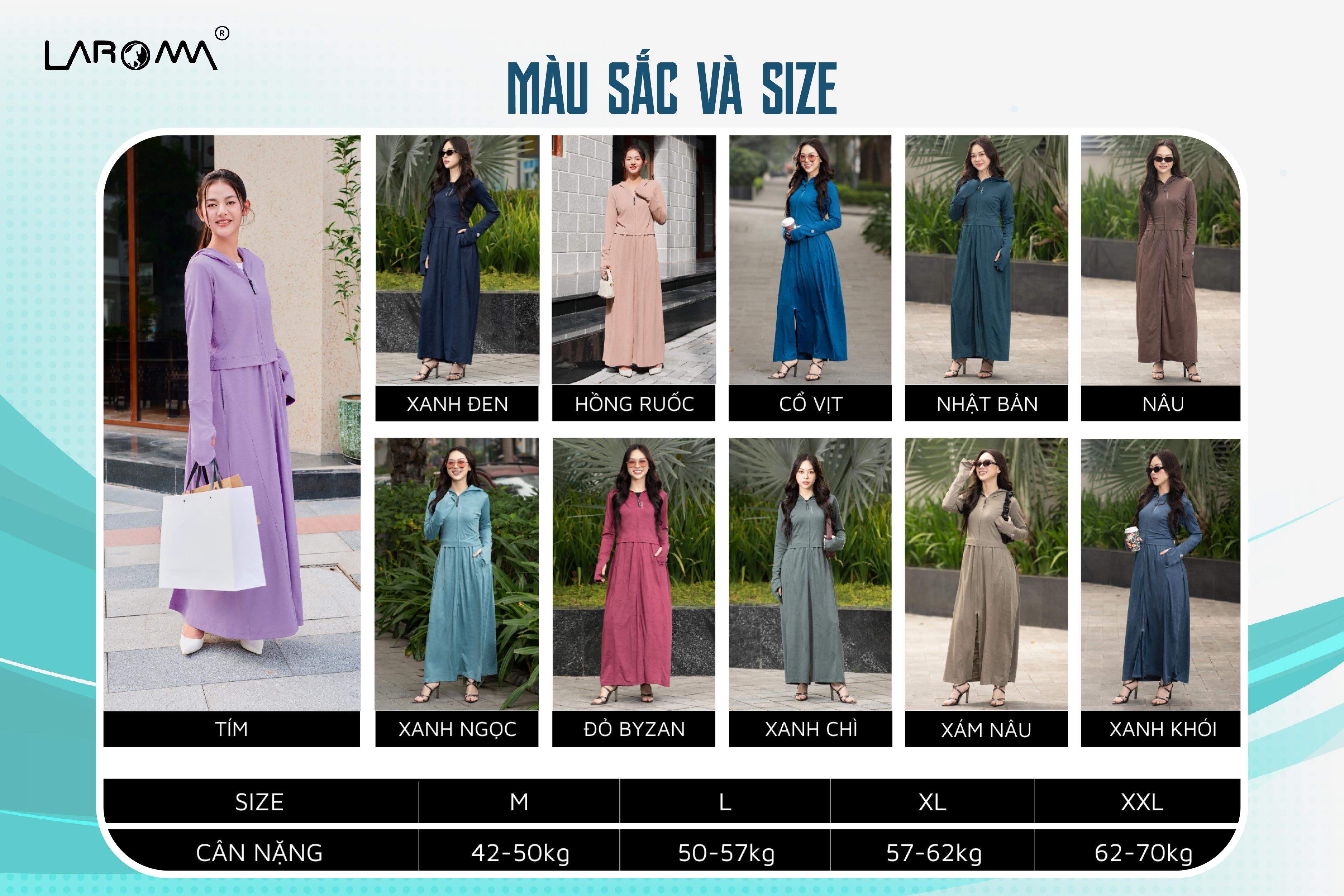 Mô tả Choàng Chống Nắng Nữ 2 Lớp Dệt Laroma| UPF50+ | Vải Thơm |Làm Mát | Thời Trang | Đa Dụng - 8