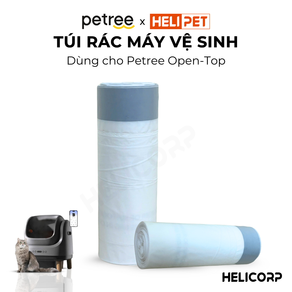 Mô tả Túi Rác HELIPET OPEN TOP Chuyên Dụng Cho Máy Dọn Vệ Sinh Tự Động Cho Mèo Size To - 1