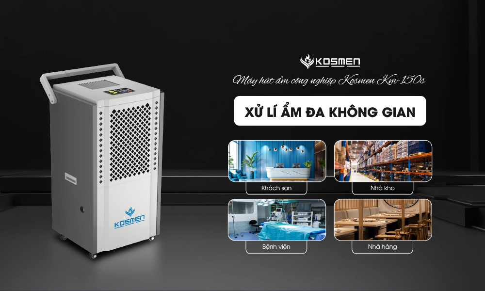 Mô tả Máy Hút Ẩm Công Nghiệp Kosmen KM-150S Phù hợp diện tích 200m² - Hàng Chính Hãng Bảo Hành 24 Tháng - 4