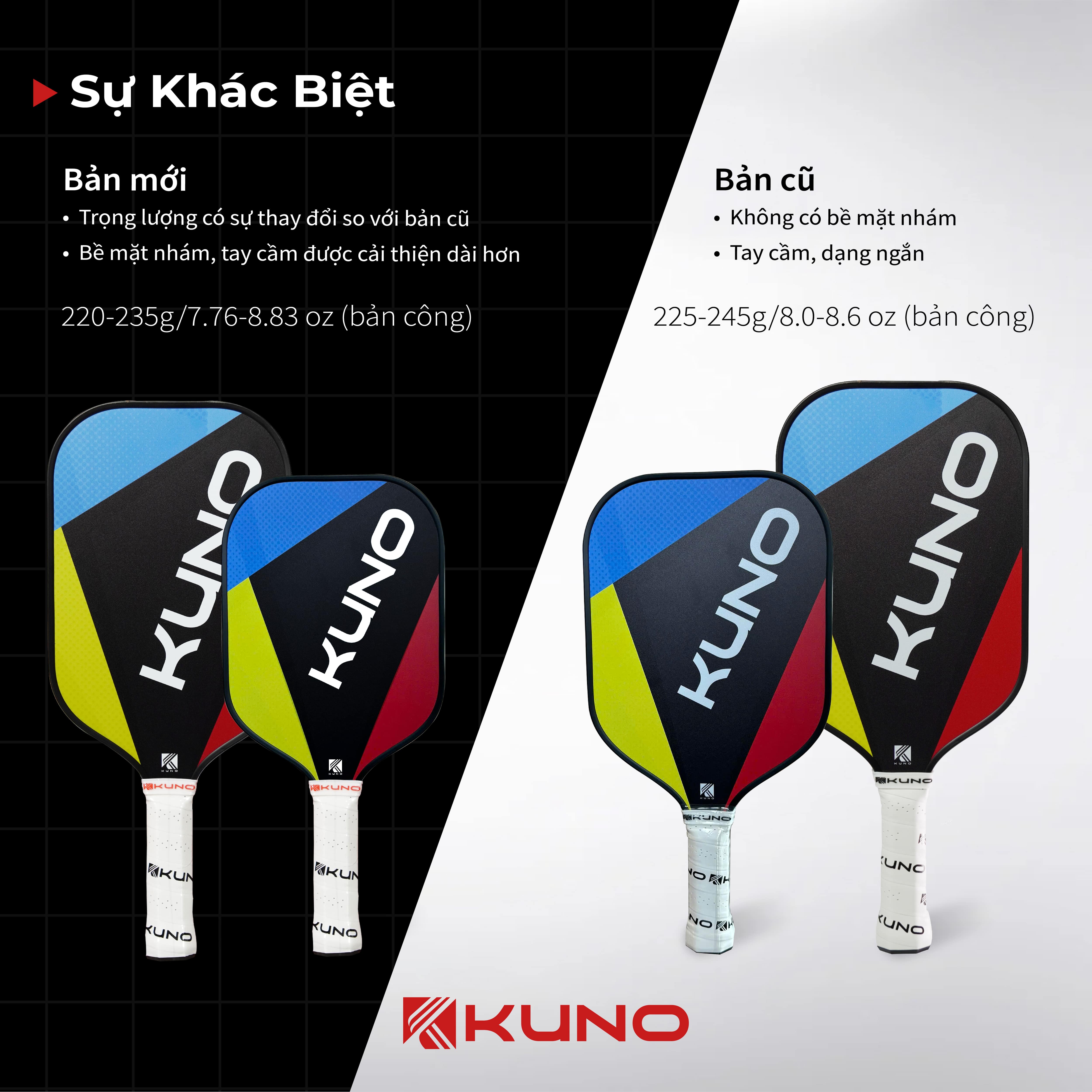 Mô tả Vợt Pickleball Kuno Prolite 100 Chính Hãng, Lối Đánh Tấn Công, Phòng Thủ Cho Mọi Người Chơi - 3