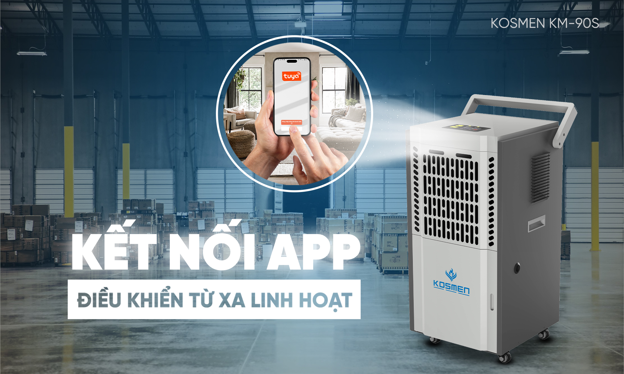 Mô tả Máy Hút Ẩm Công Nghiệp Kosmen KM-90S Dung Tích Bình Nước 8L - Hàng Chính Hãng Bảo Hành 24 Tháng - 3