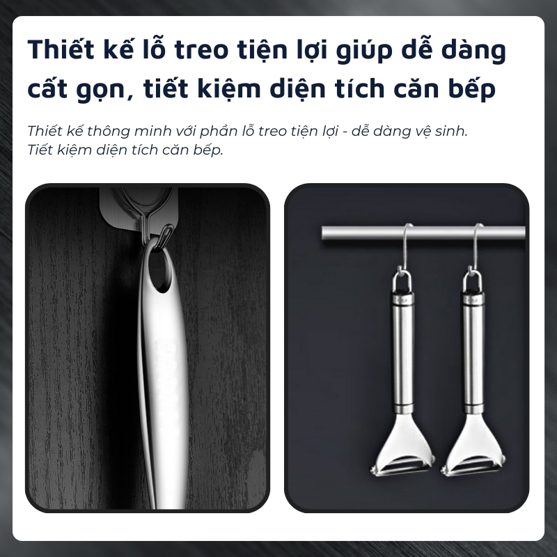 Mô tả Dụng cụ gọt vỏ, nạo sợi inox 304 DandiHome cao cấp - 7