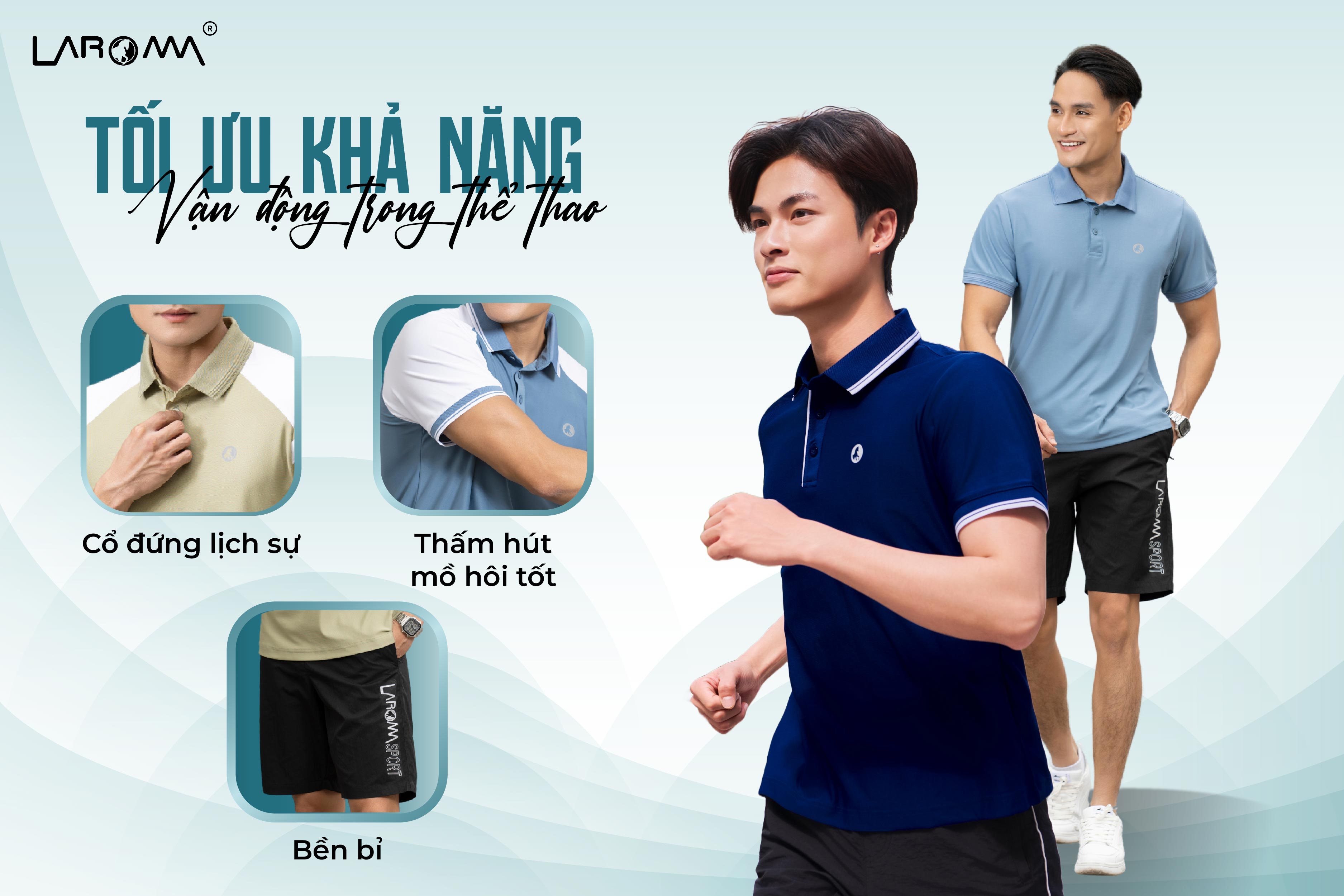Mô tả Bộ Thể Thao Nam Phối Kẻ Laroma | Trẻ trung - Năng động - 5