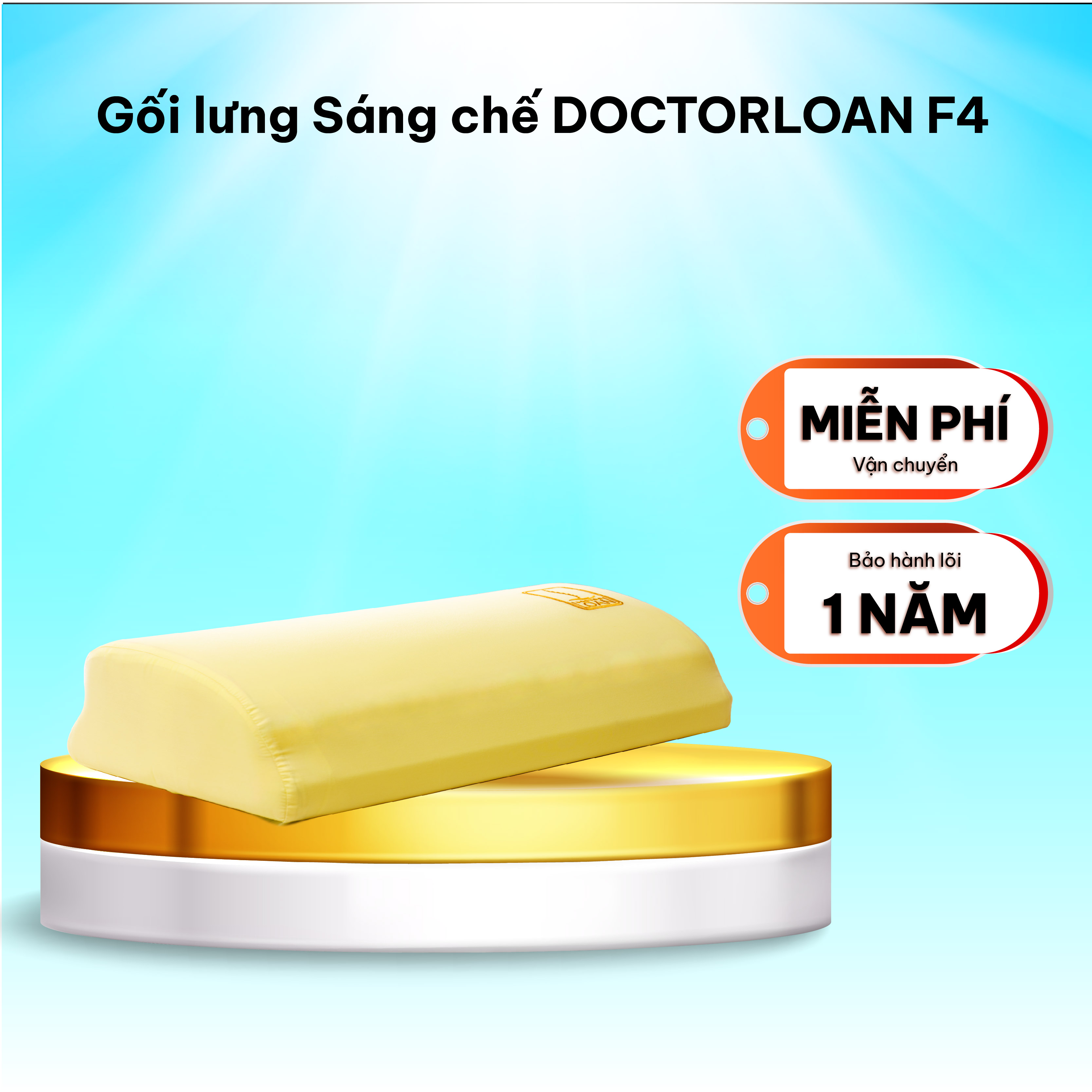 Mô tả Gối lưng DOCTORLOAN F4 hỗ trợ nắn chỉnh sai lệch đốt sống lưng và ngực - 1