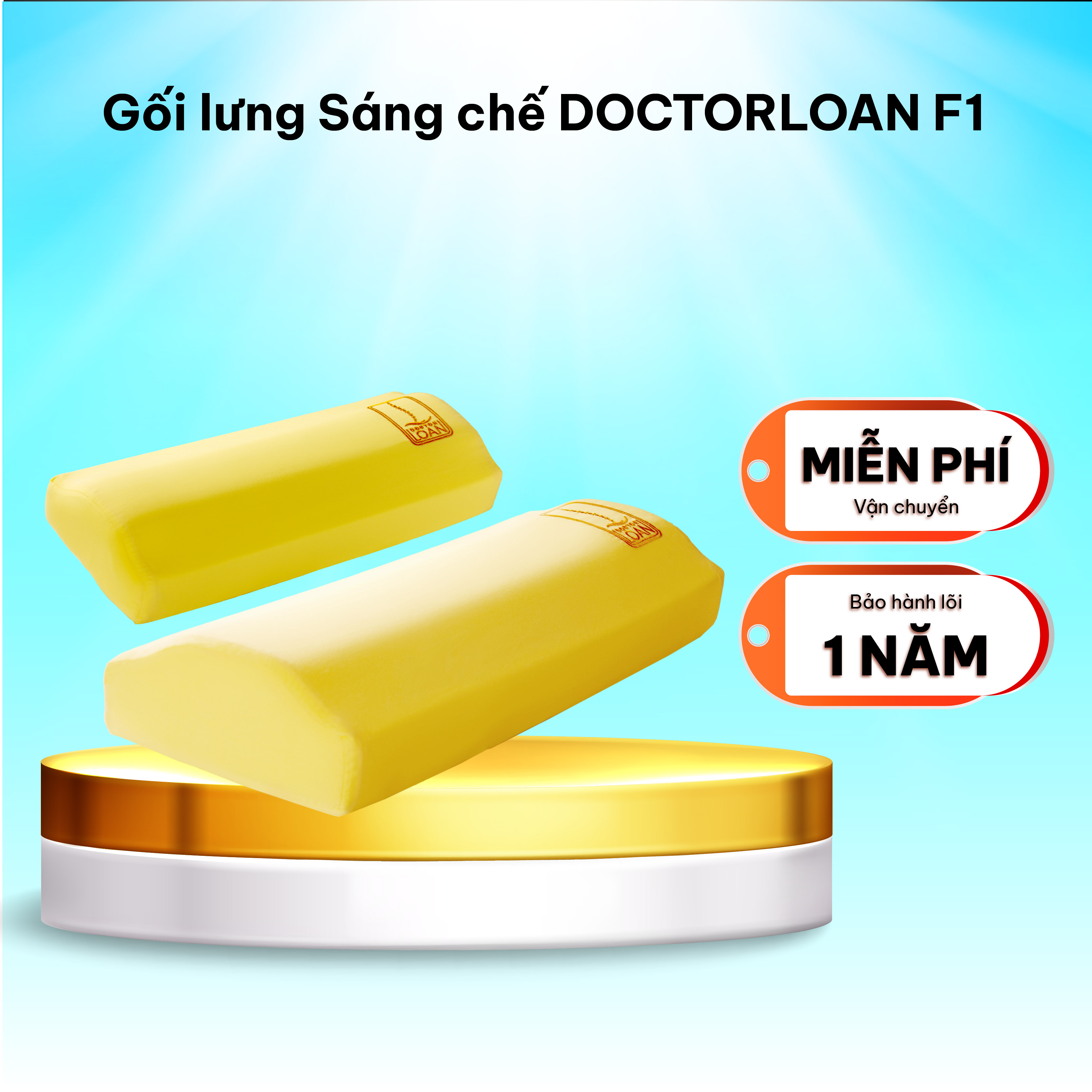 Mô tả Gối lưng sáng chế DoctorLoan F1 hỗ trợ nắn chỉnh đốt sống lưng ngực - 1