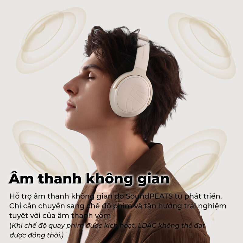 Mô tả Tai Nghe Chụp Tai Bluetooth SoundPEATS Space Pro | Pin 151 Giờ | Hires Audio LDAC | Bluetooth 5.4 - 8