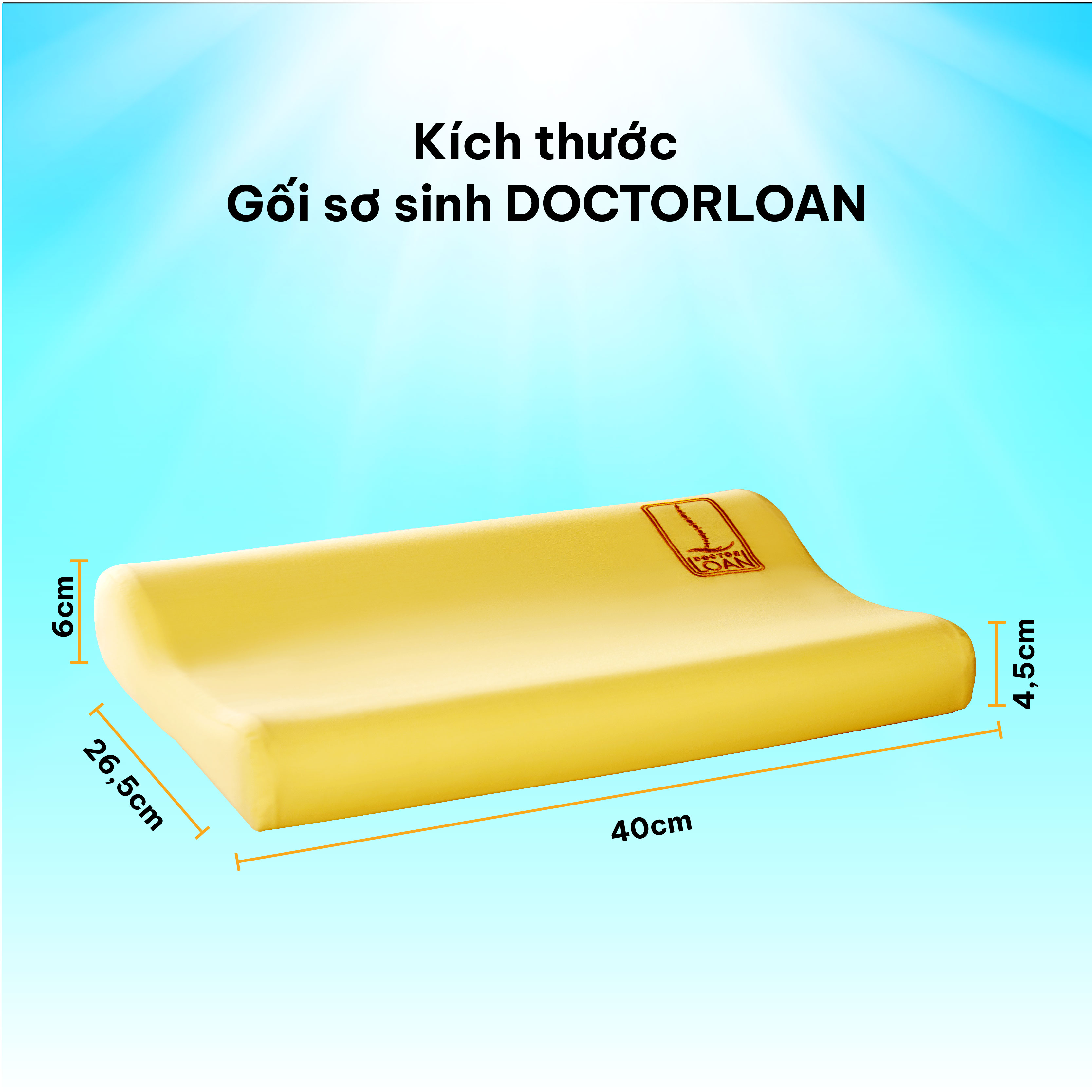 Mô tả Gối sơ sinh DOCTORLOAN bảo vệ cột sống cổ cho bé từ 0 -1 tuổi - 5