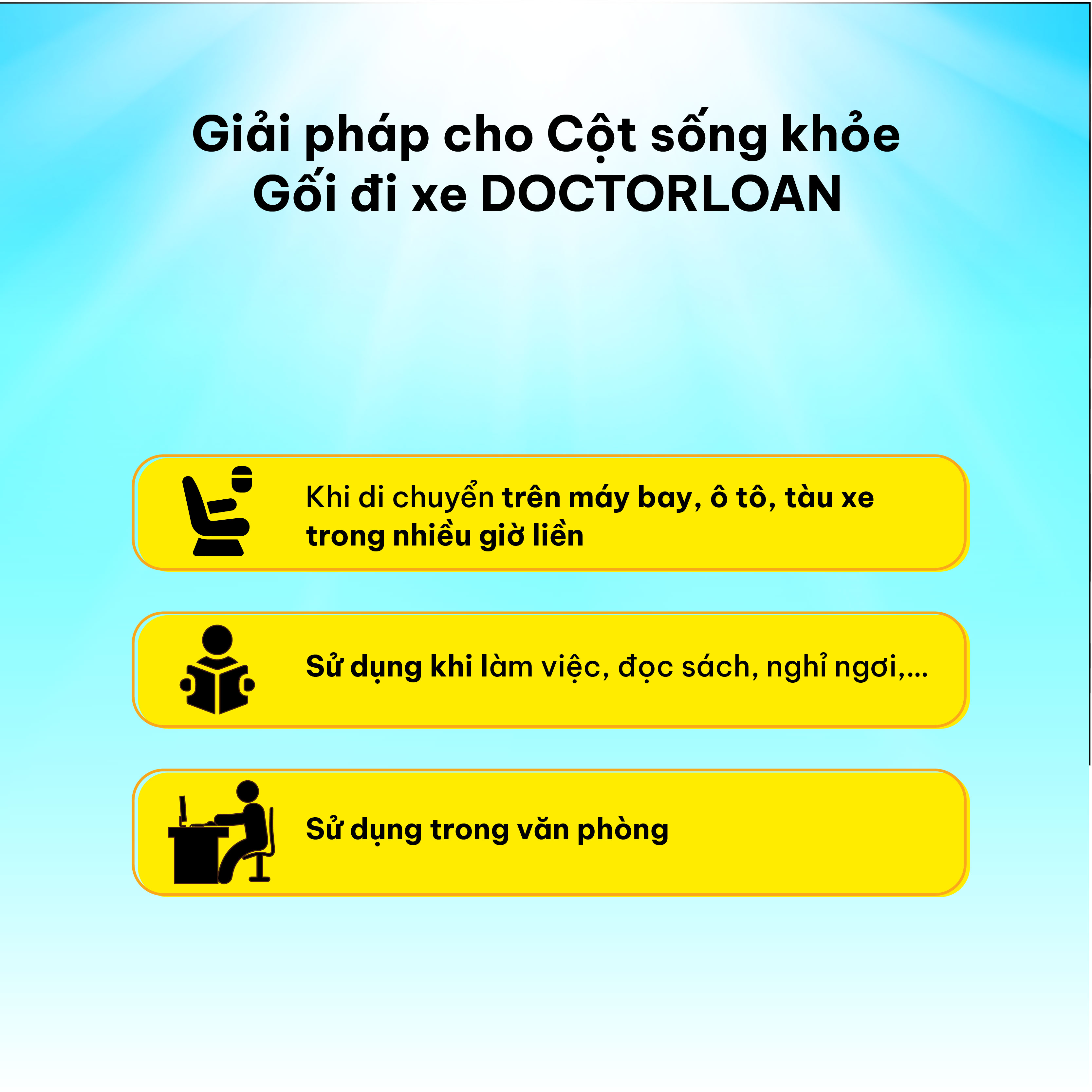 Mô tả Gối cổ đi xe DoctorLoan giữ cấu trúc cổ không bị lệch vẹo - 3