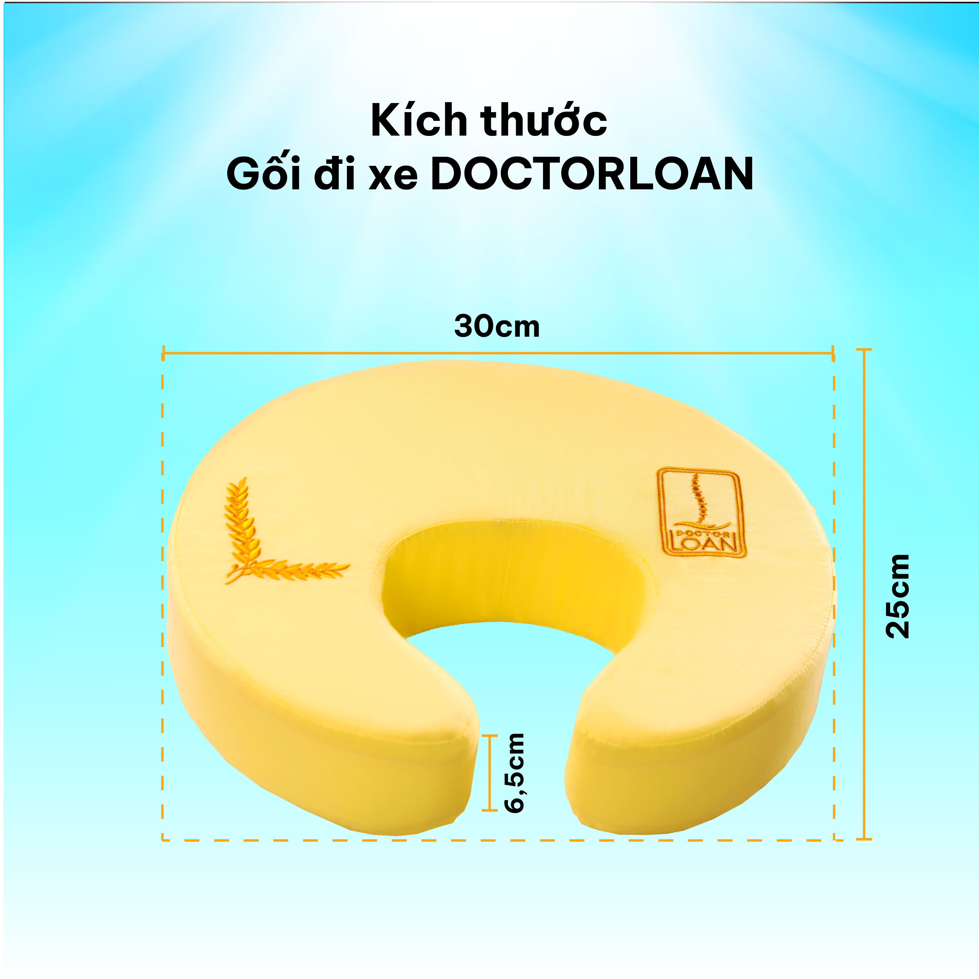Mô tả Gối cổ đi xe DoctorLoan giữ cấu trúc cổ không bị lệch vẹo - 5