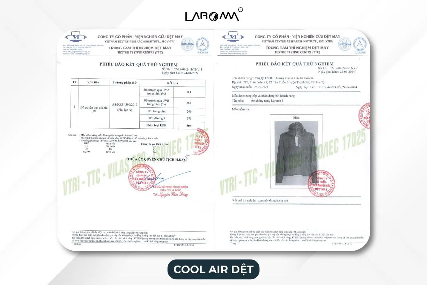 Mô tả Áo Chống Nắng Nam 2 Lớp Dệt Laroma| UPF50+ | Vải Thơm | Làm Mát | Thời Trang | Đa Dụng - 1