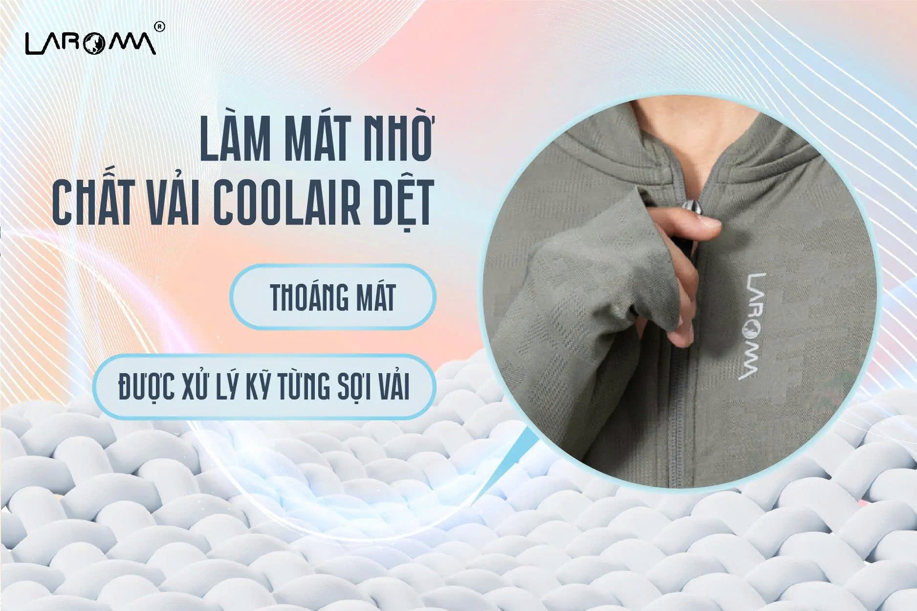 Mô tả Áo Chống Nắng Nam 2 Lớp Dệt Laroma| UPF50+ | Vải Thơm | Làm Mát | Thời Trang | Đa Dụng - 2
