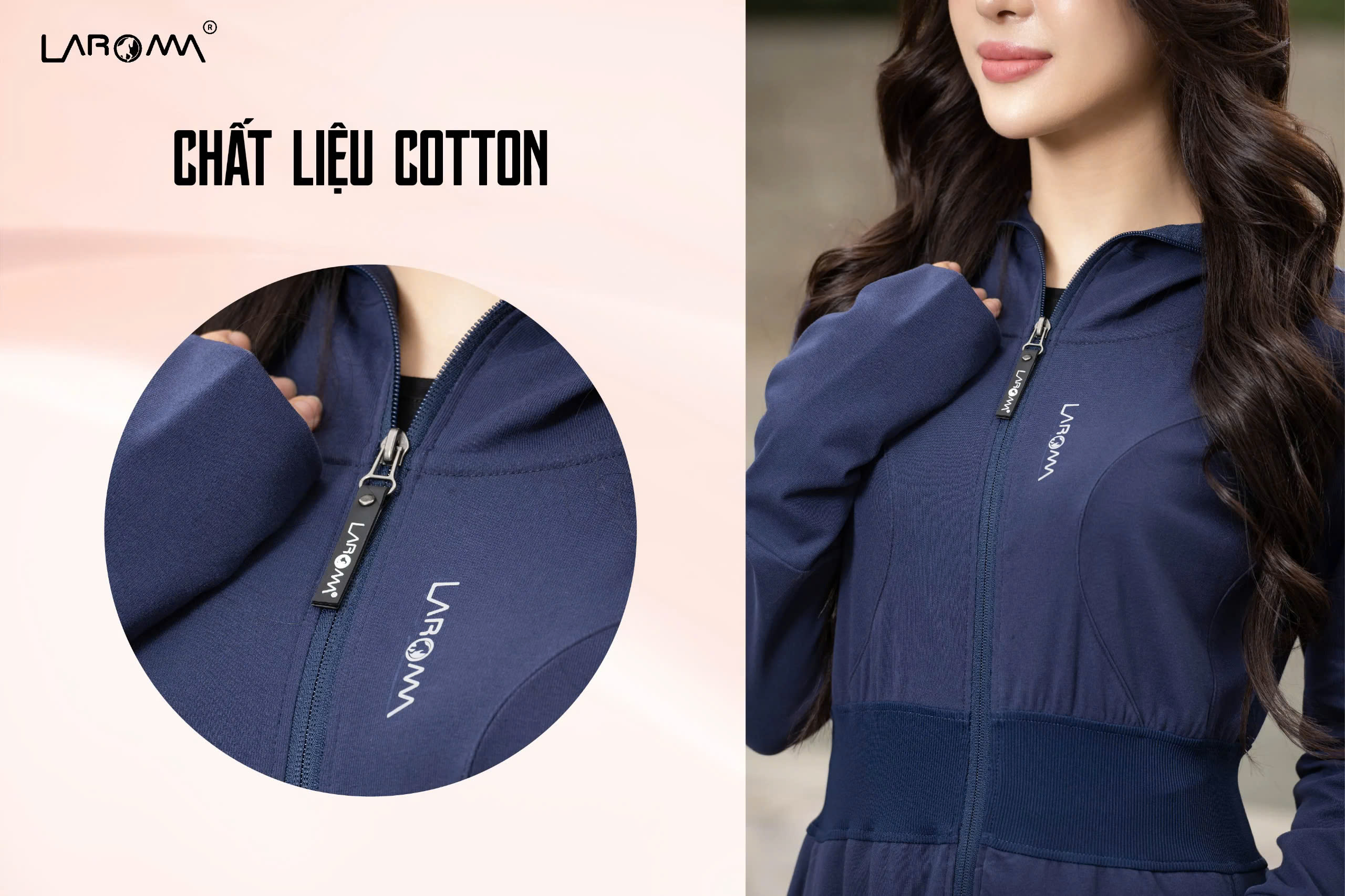 Mô tả Choàng Chống Nắng Nữ Cotton Laroma| UPF50+ | Vải Thơm | Làm Mát | Thời Trang | Đa Dụng - 2