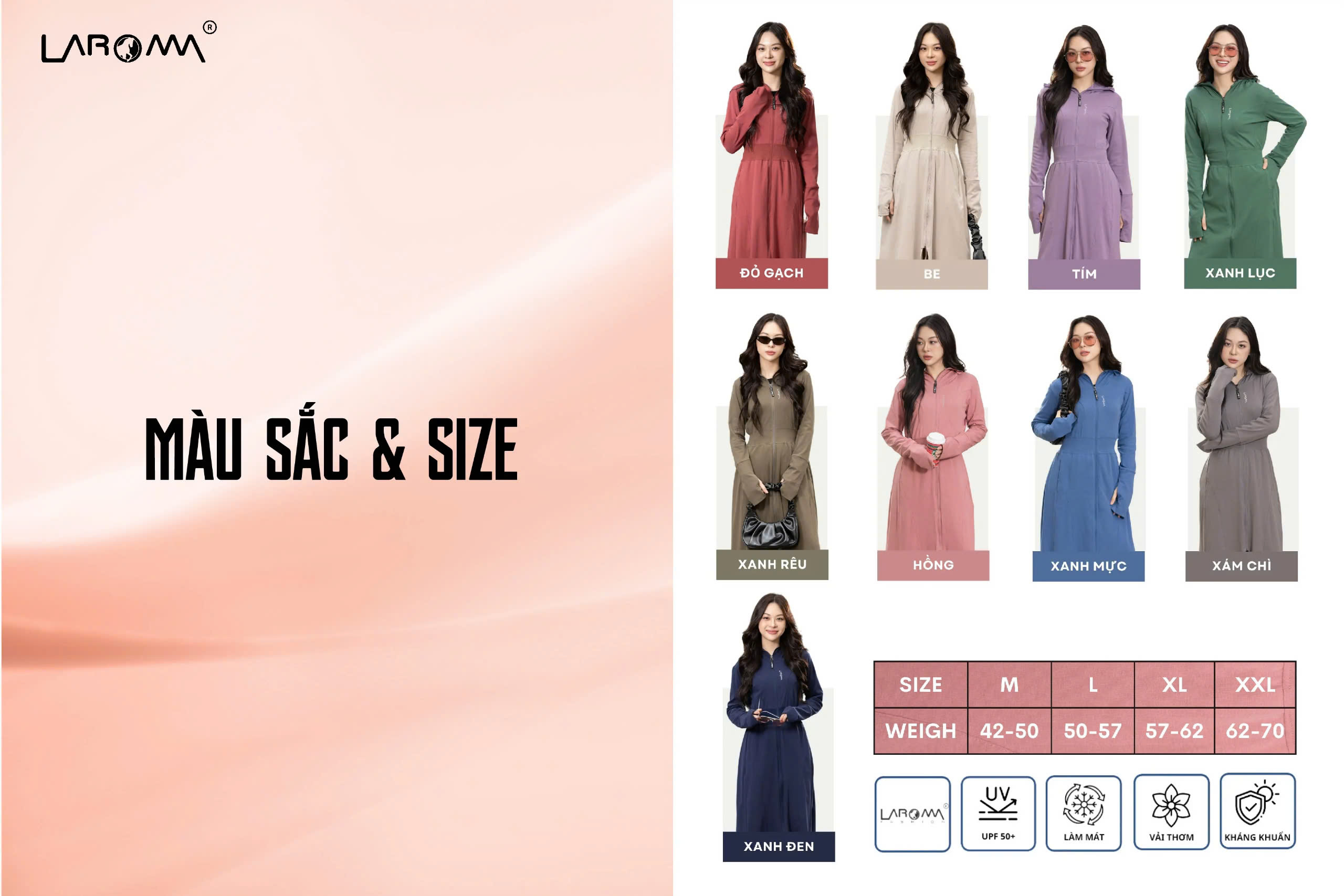 Mô tả Choàng Chống Nắng Nữ Cotton Laroma| UPF50+ | Vải Thơm | Làm Mát | Thời Trang | Đa Dụng - 9