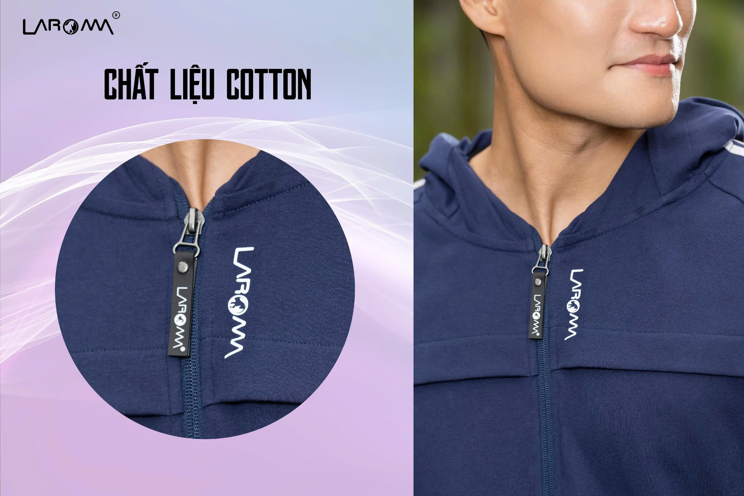 Mô tả Áo Chống Nắng Nam Cotton Laroma| UPF50+ | Vải Thơm | Làm Mát | Thời Trang | Đa Dụng - 2