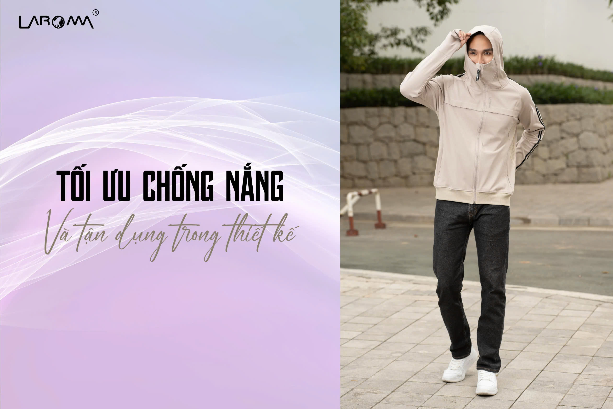 Mô tả Áo Chống Nắng Nam Cotton Laroma| UPF50+ | Vải Thơm | Làm Mát | Thời Trang | Đa Dụng - 6