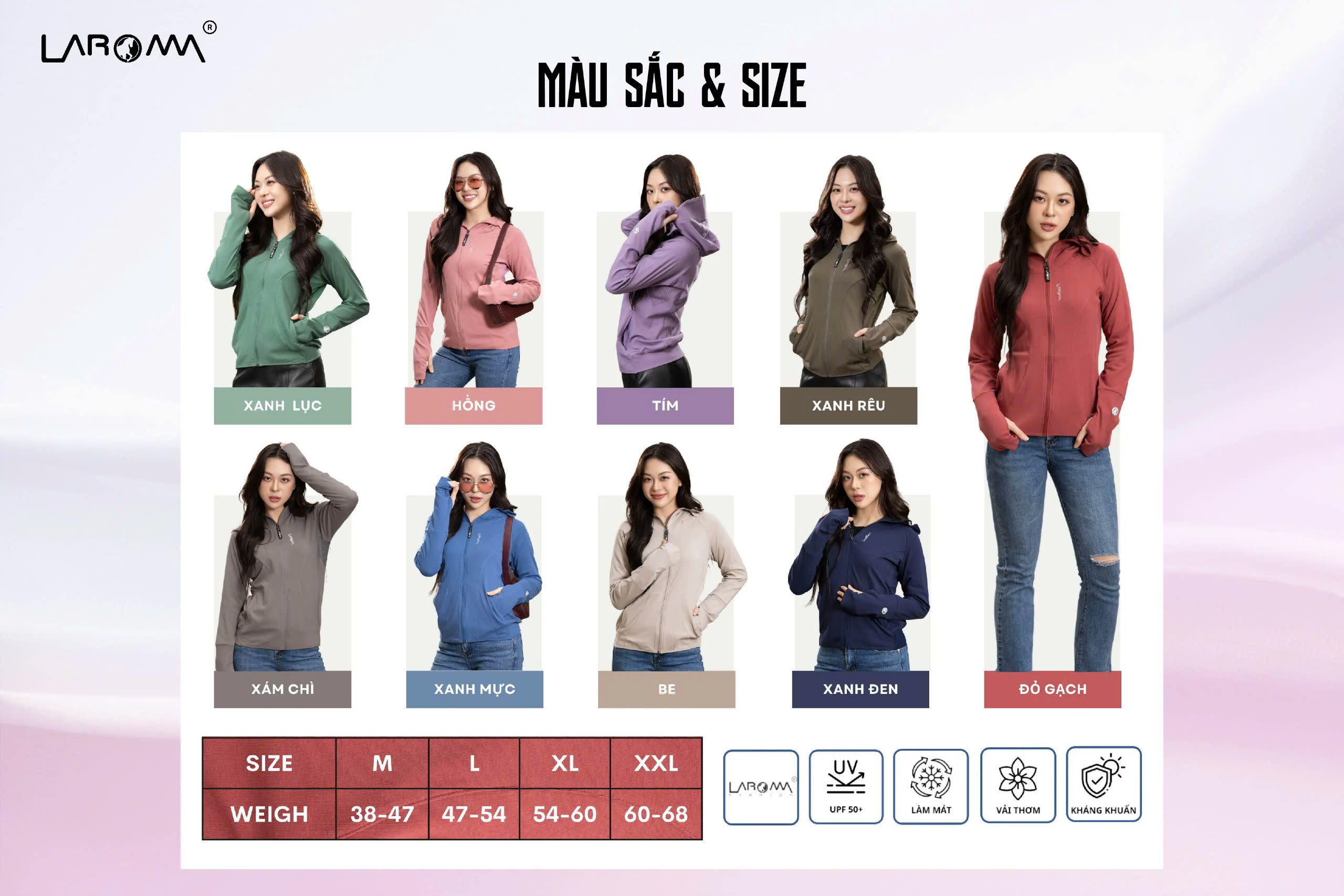 Mô tả Áo Chống Nắng Nữ Cotton Laroma| UPF50+ | Vải Thơm | Làm Mát | Thời Trang | Đa Dụng - 9