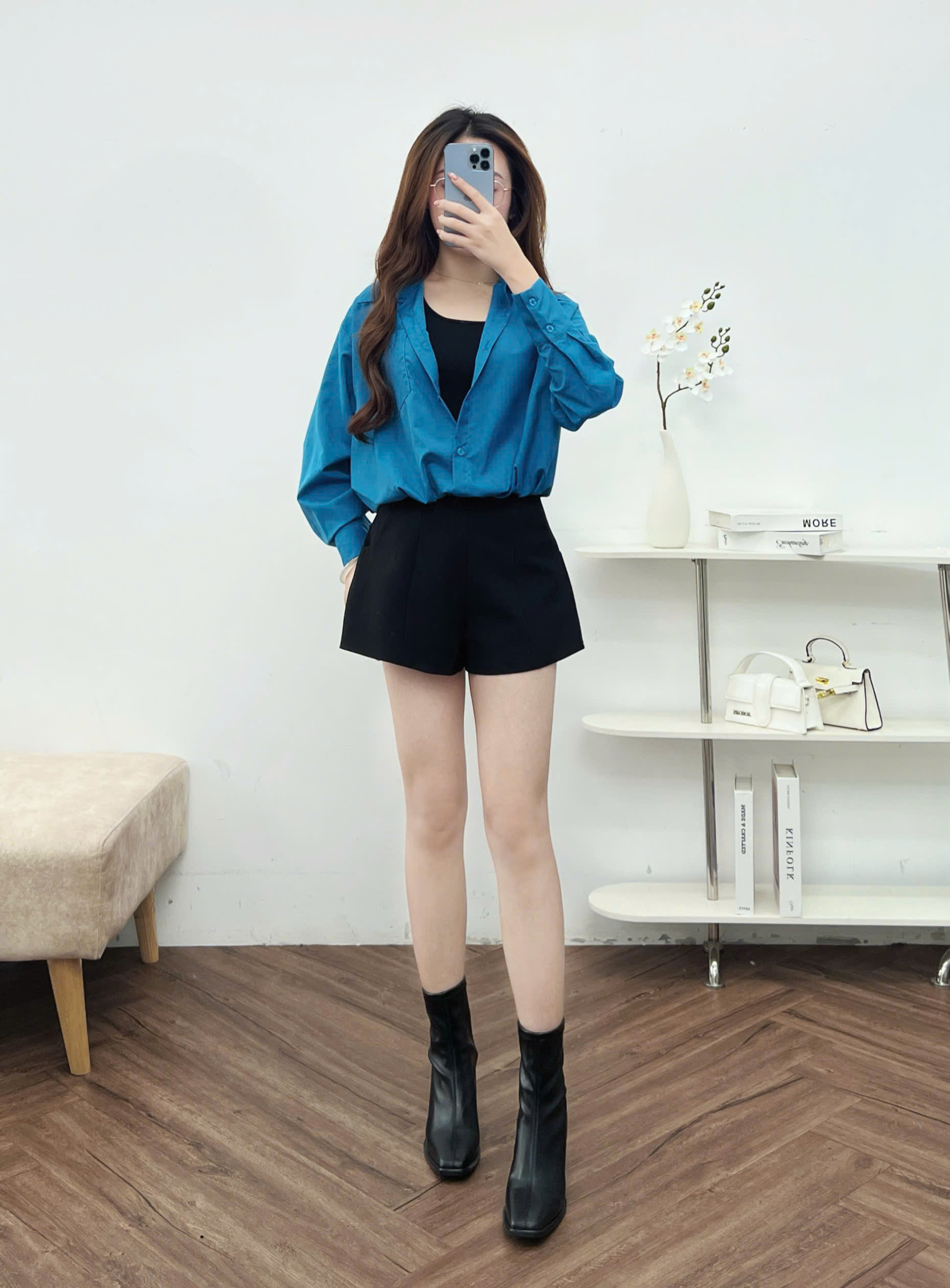 Mô tả Áo Kiểu Nữ 𝐂𝐂𝐇𝐀𝐓 Dáng Boom Kiểu Liền Mảnh Jenni Chất Liệu Phối Thun Cao Cấp 24ADT8012GT - 2